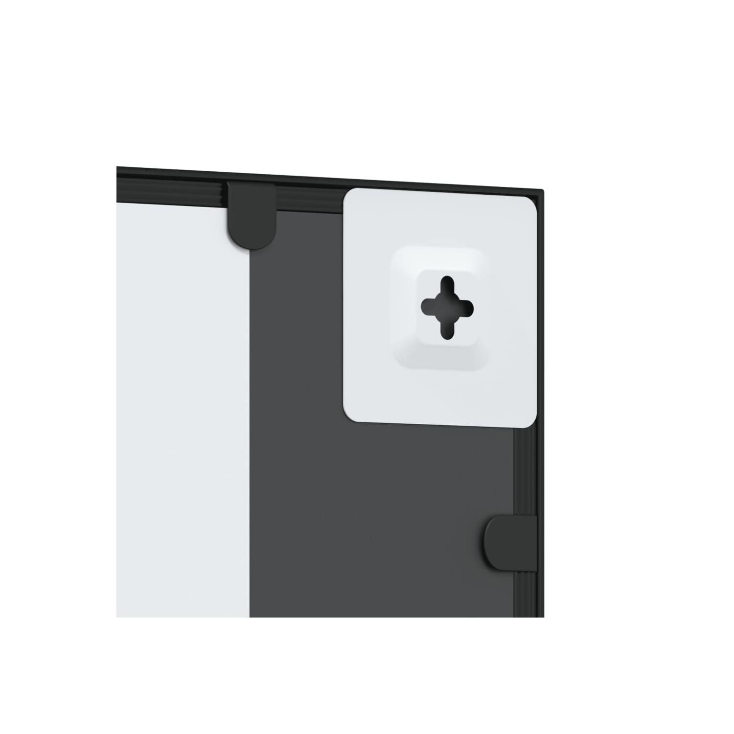 vidaXL Wall Mirror Black 50x60 cm Rectangle Iron