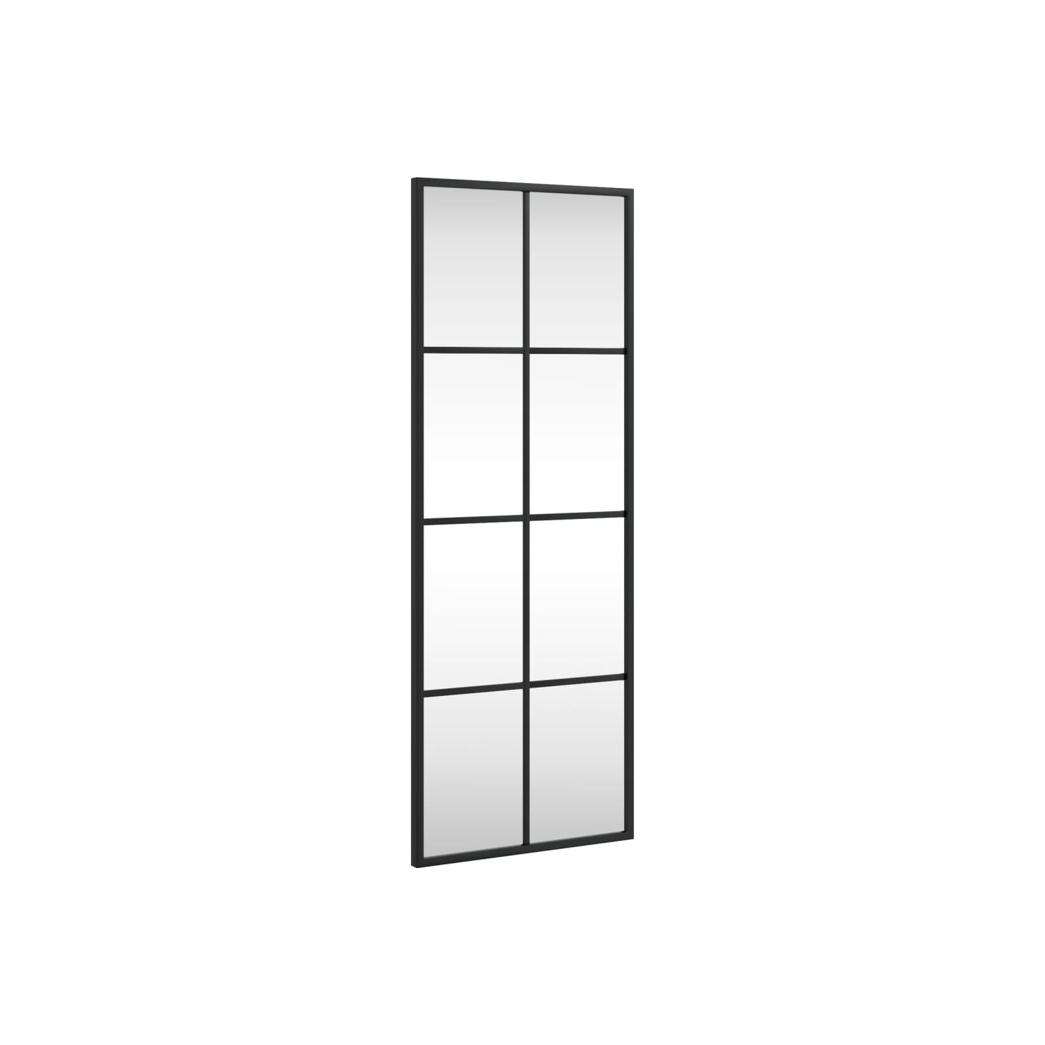 vidaXL Wall Mirror Black 30x80 cm Rectangle Iron