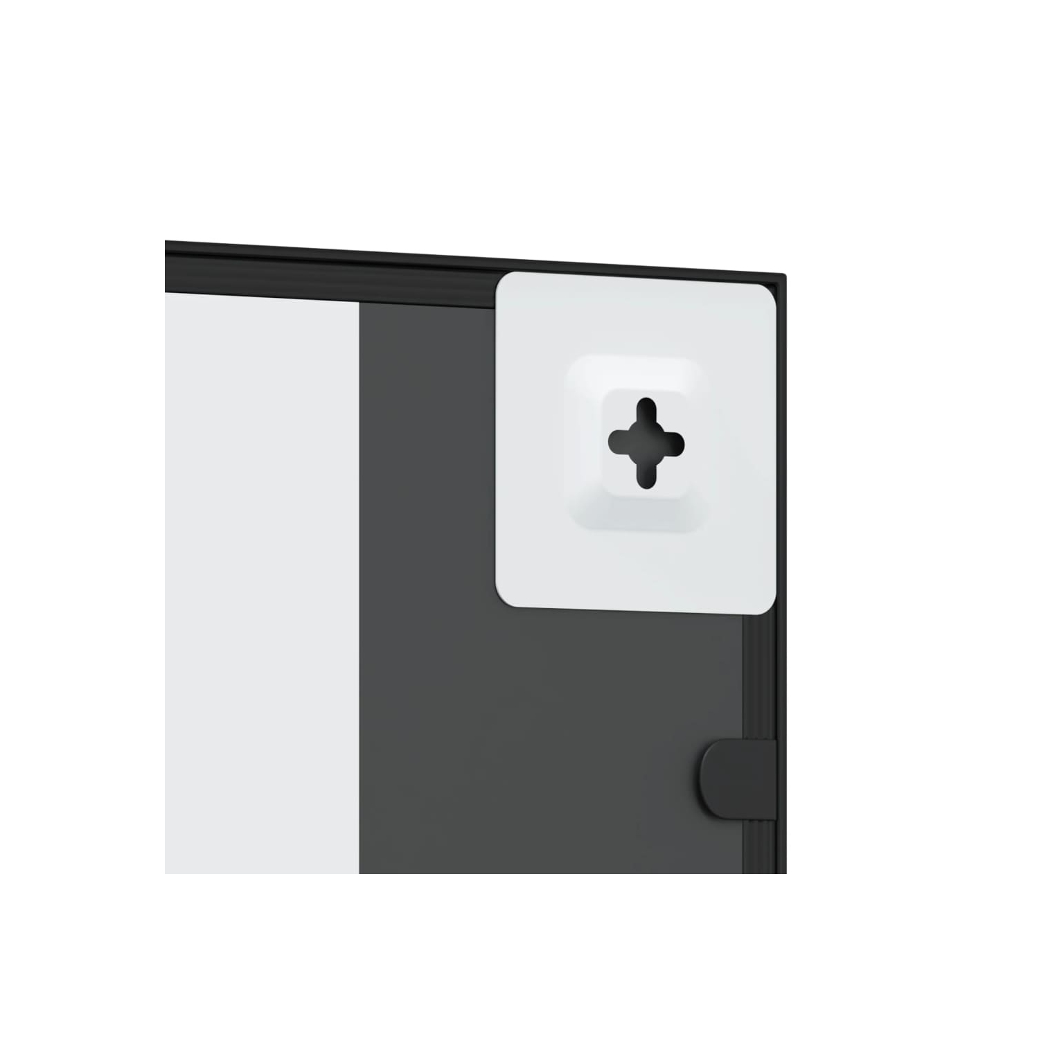 vidaXL Wall Mirror Black 30x80 cm Rectangle Iron