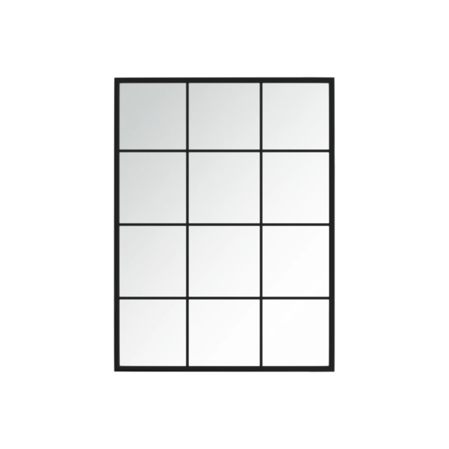 vidaXL Wall Mirrors 2 pcs Black 80x60 cm Metal