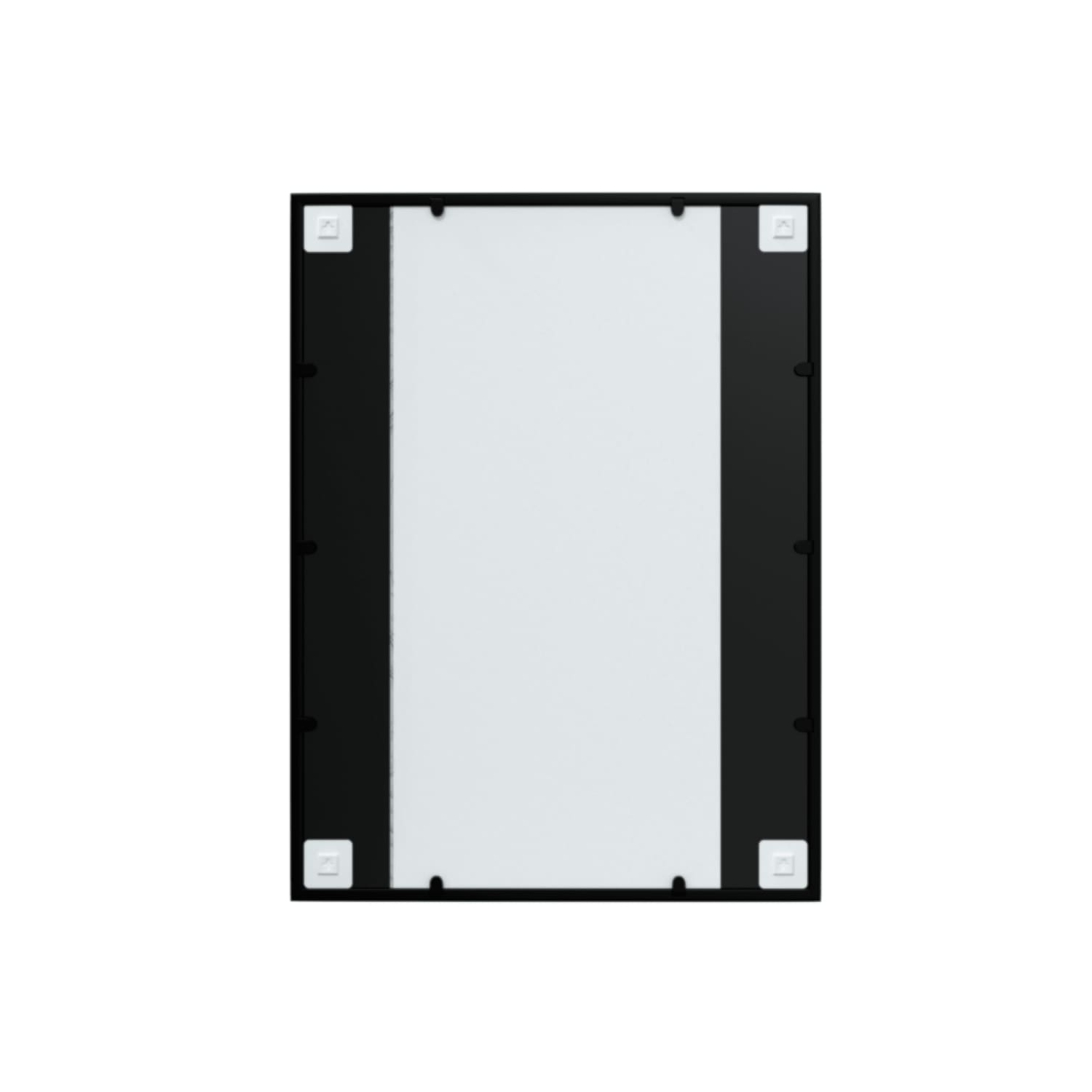 vidaXL Wall Mirrors 2 pcs Black 80x60 cm Metal