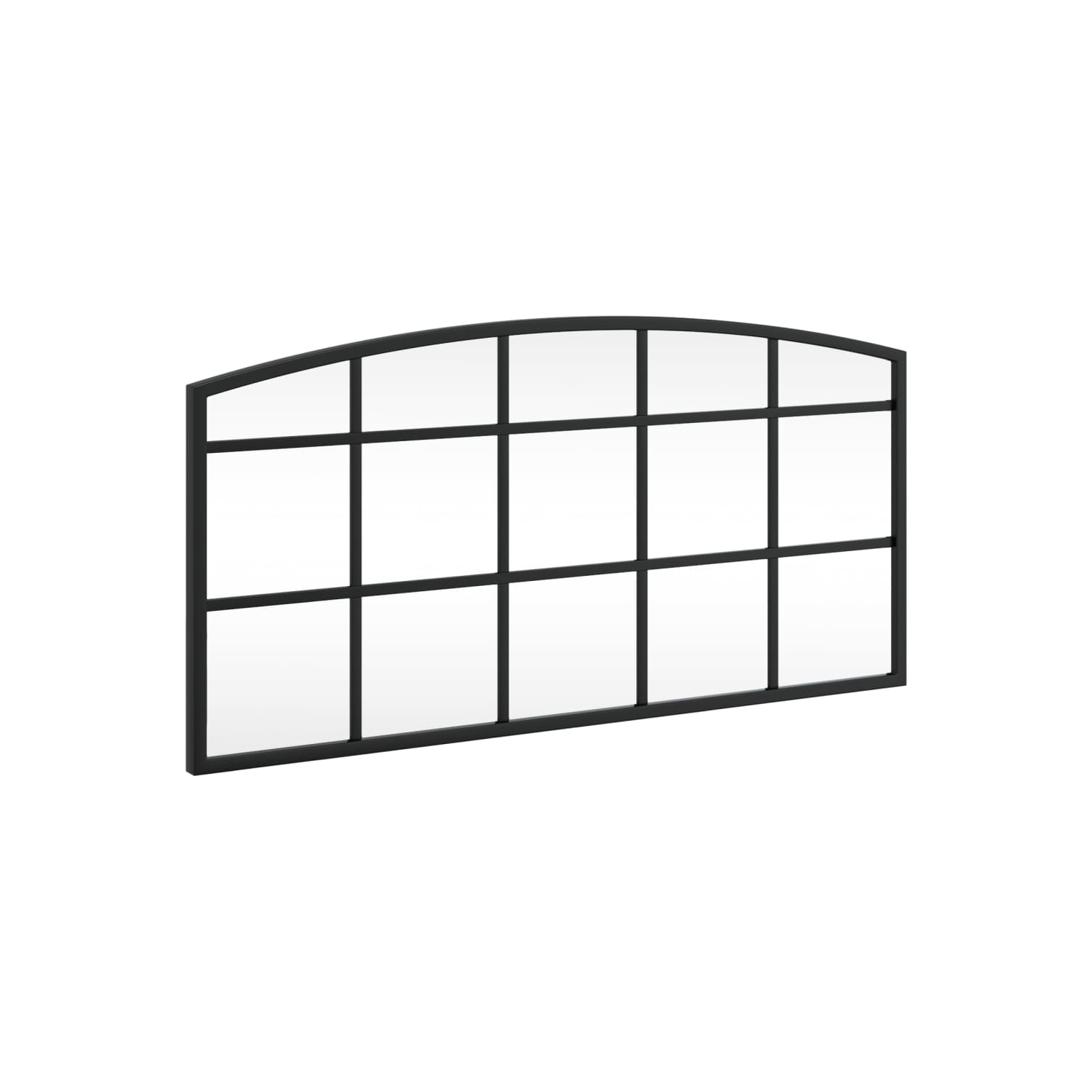 vidaXL Wall Mirror Black 60x30 cm Arch Iron