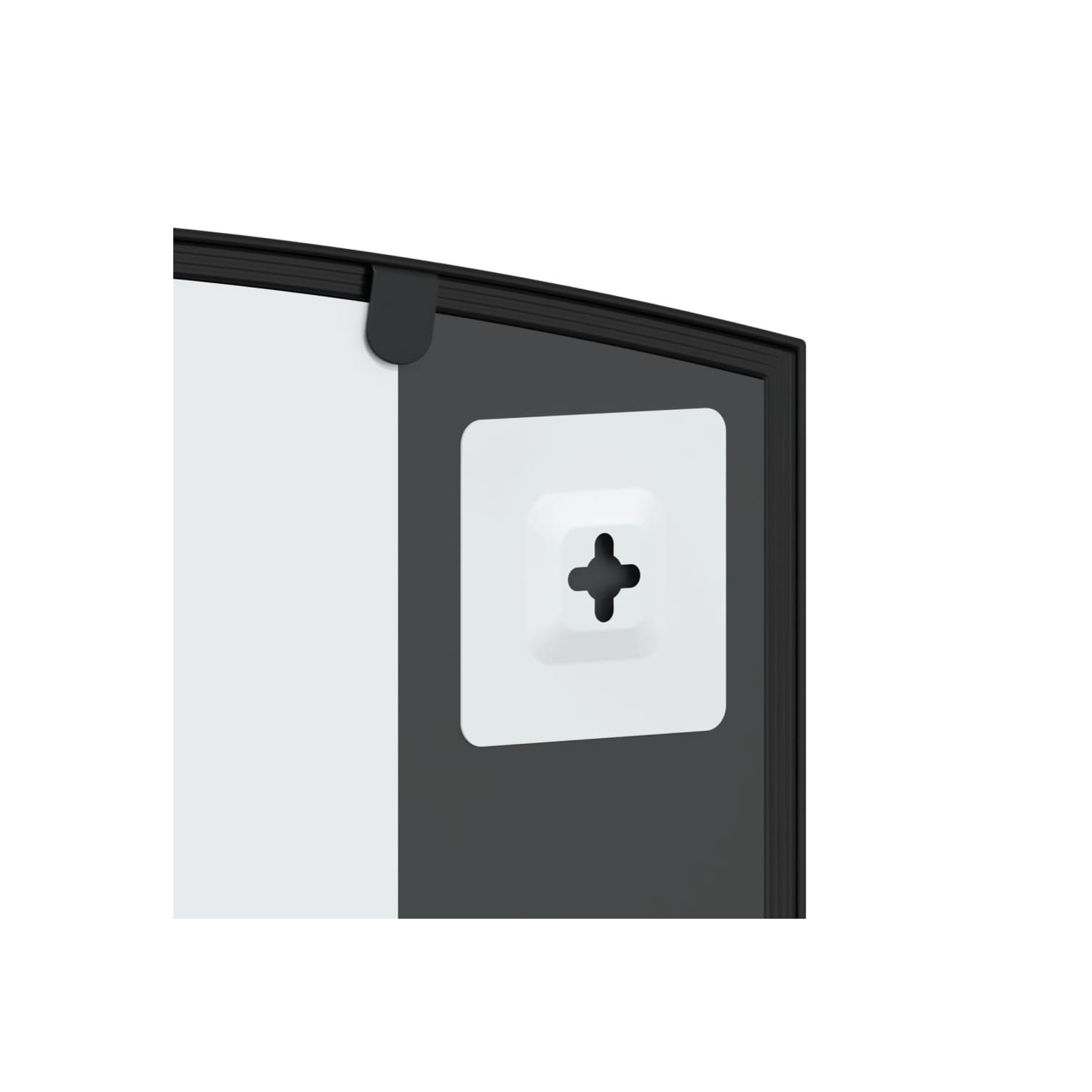 vidaXL Wall Mirror Black 60x30 cm Arch Iron