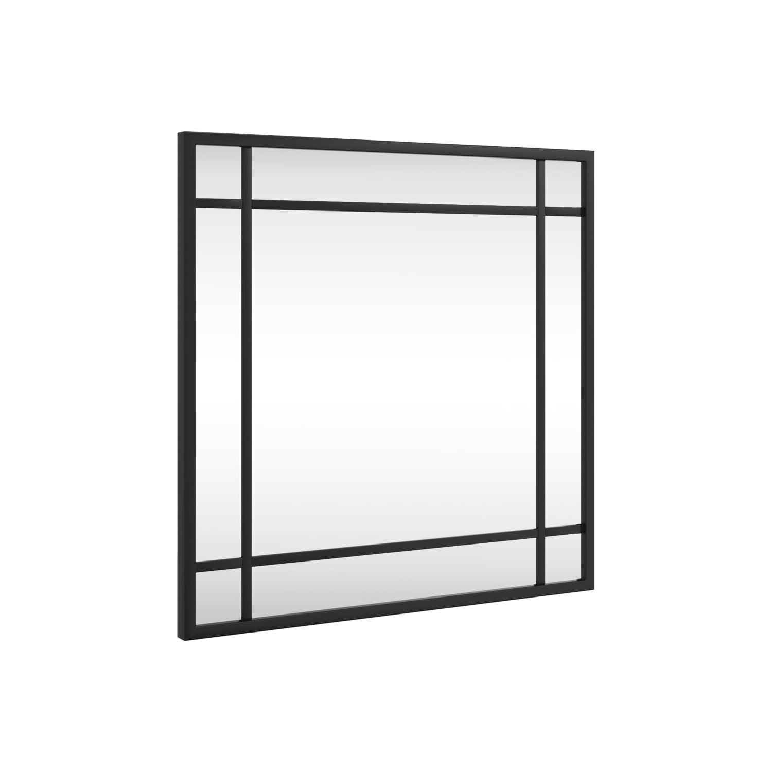 vidaXL Wall Mirror Black 40x40 cm Square Iron