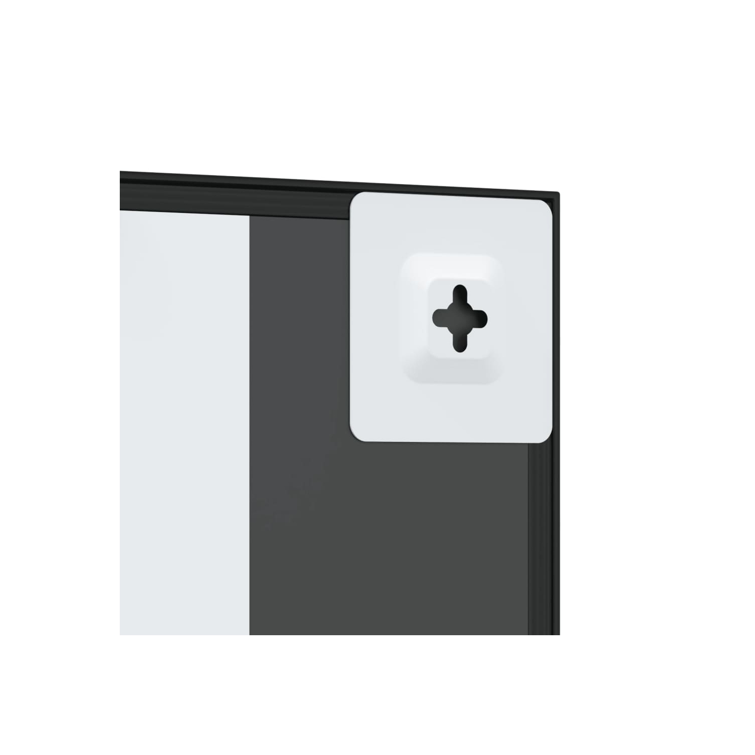 vidaXL Wall Mirror Black 40x40 cm Square Iron