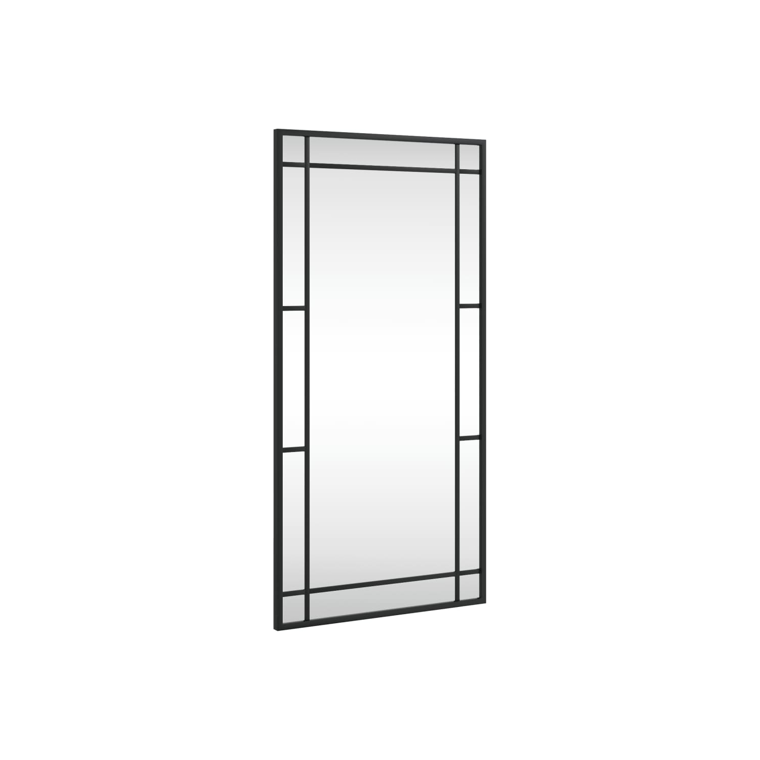 vidaXL Wall Mirror Black 40x80 cm Rectangle Iron