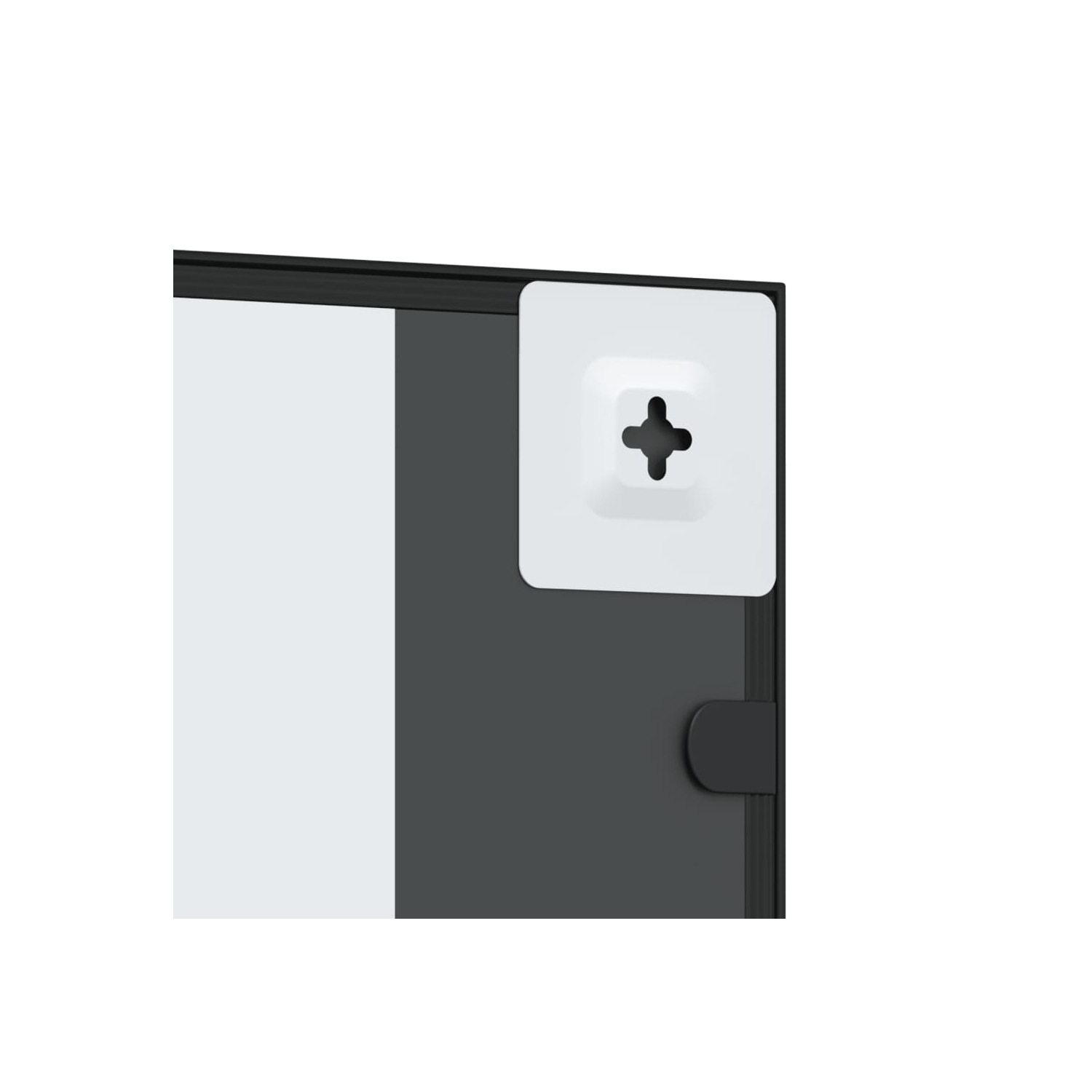 vidaXL Wall Mirror Black 40x80 cm Rectangle Iron