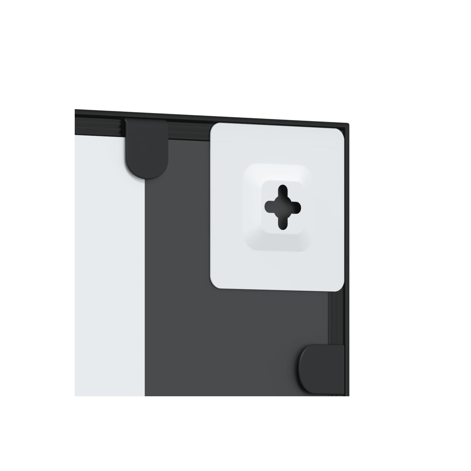 vidaXL Wall Mirror Black 60x60 cm Square Iron