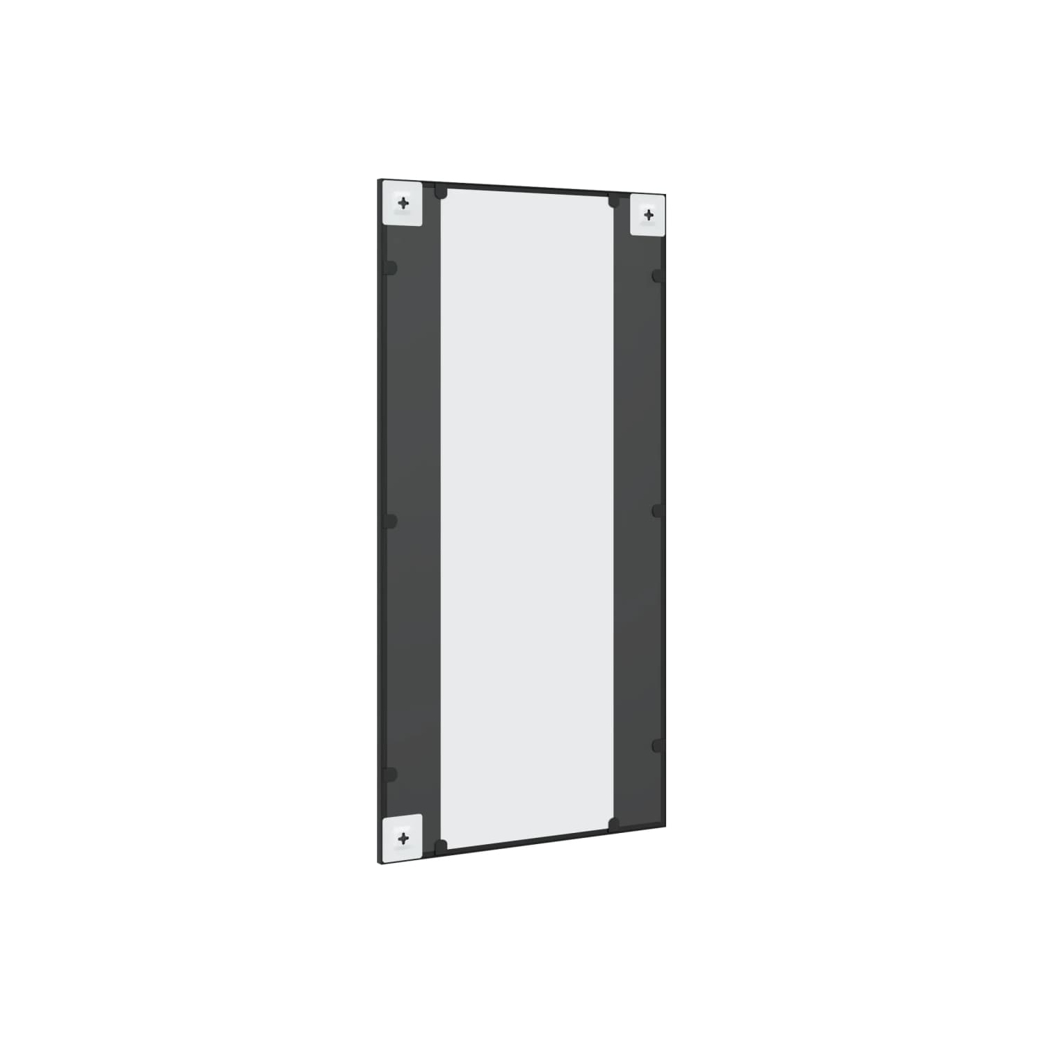 Miroir mural en fer rectangulaire 100&nbsp;cm, noir, 50 x 50 po