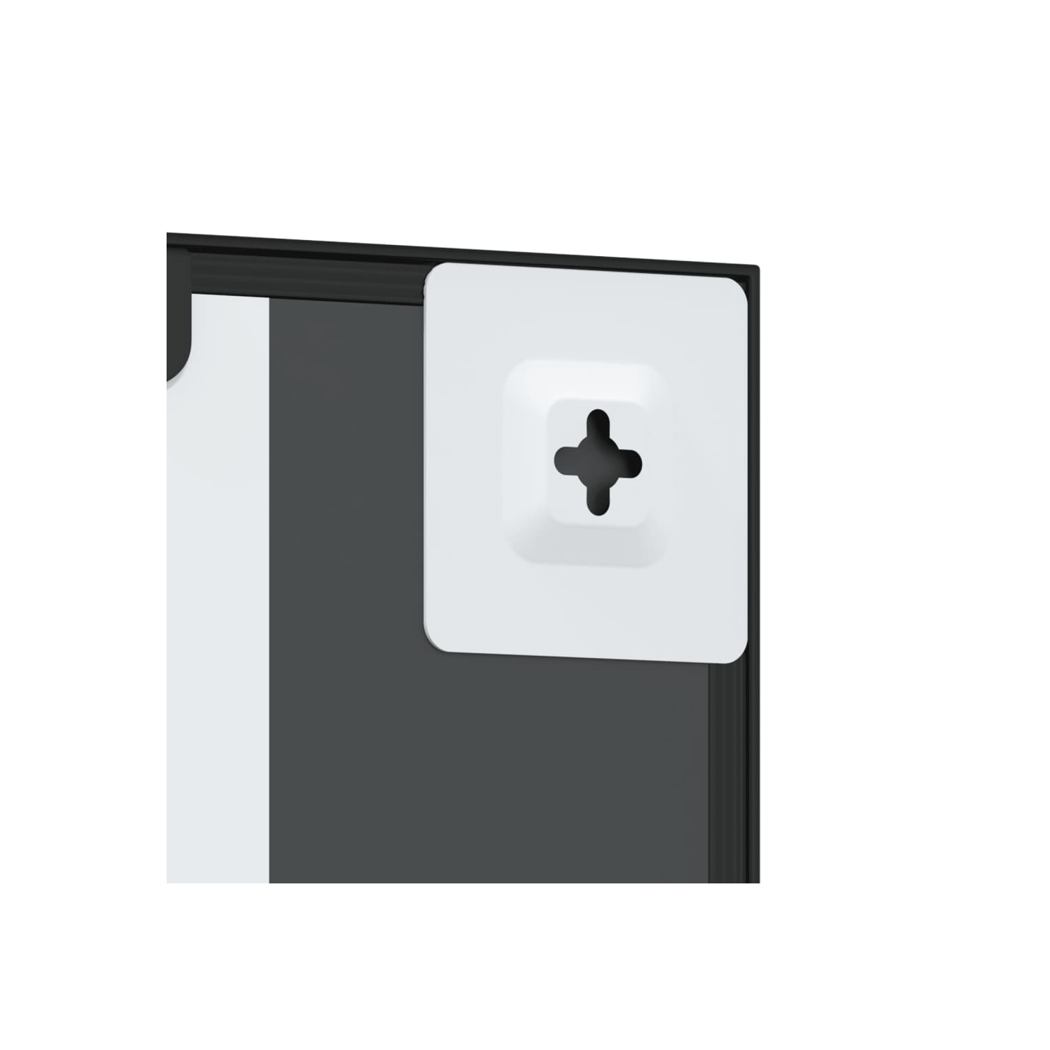 vidaXL Wall Mirror Black 60x100 cm Rectangle Iron