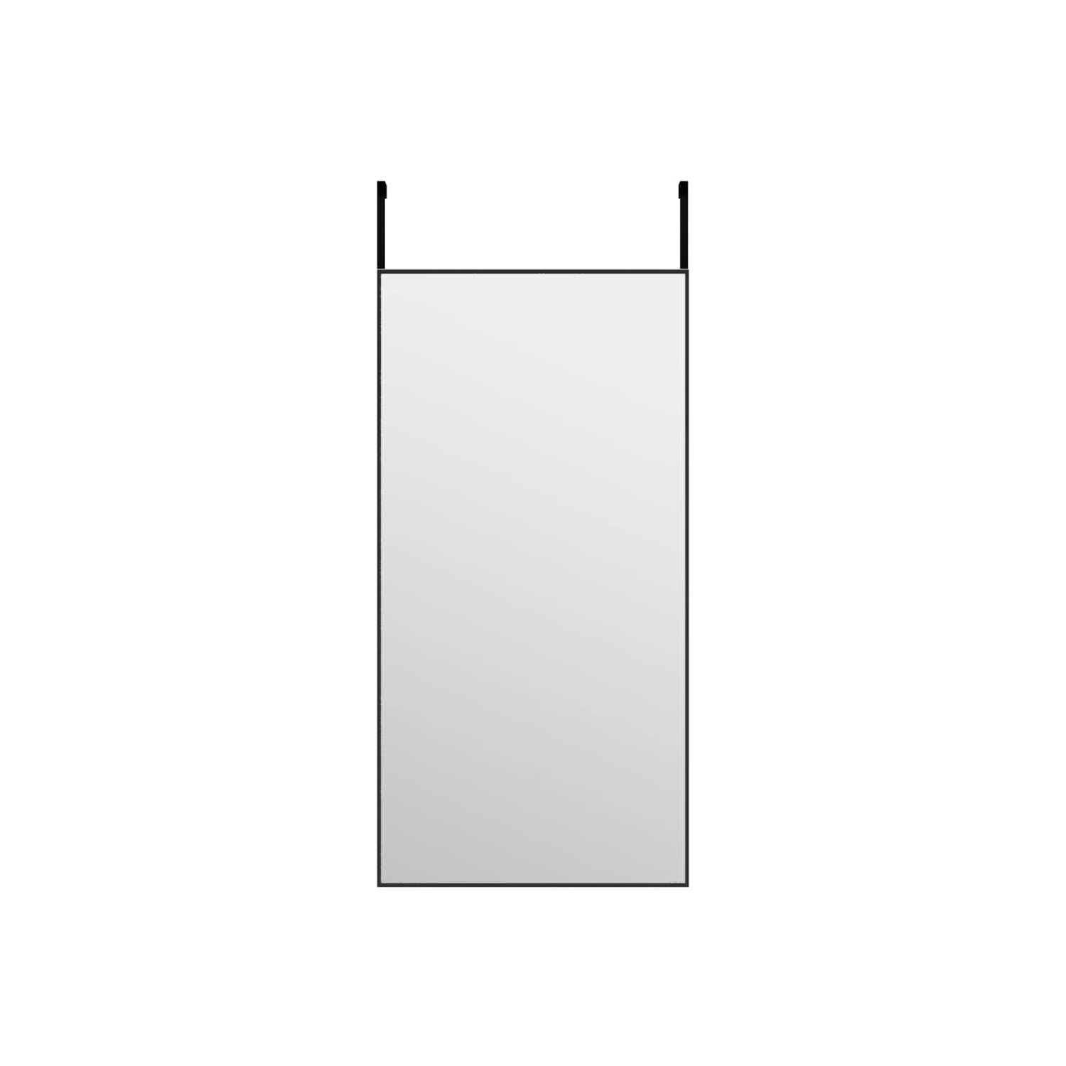 vidaXL Door Mirror Black 40x80 cm Glass and Aluminium