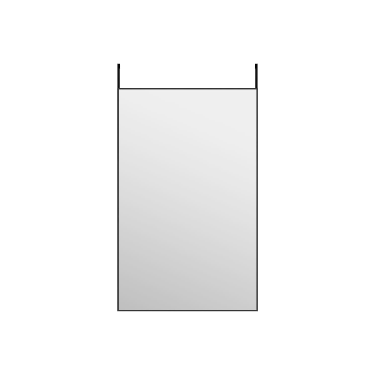 vidaXL Door Mirror Black 50x80 cm Glass and Aluminium