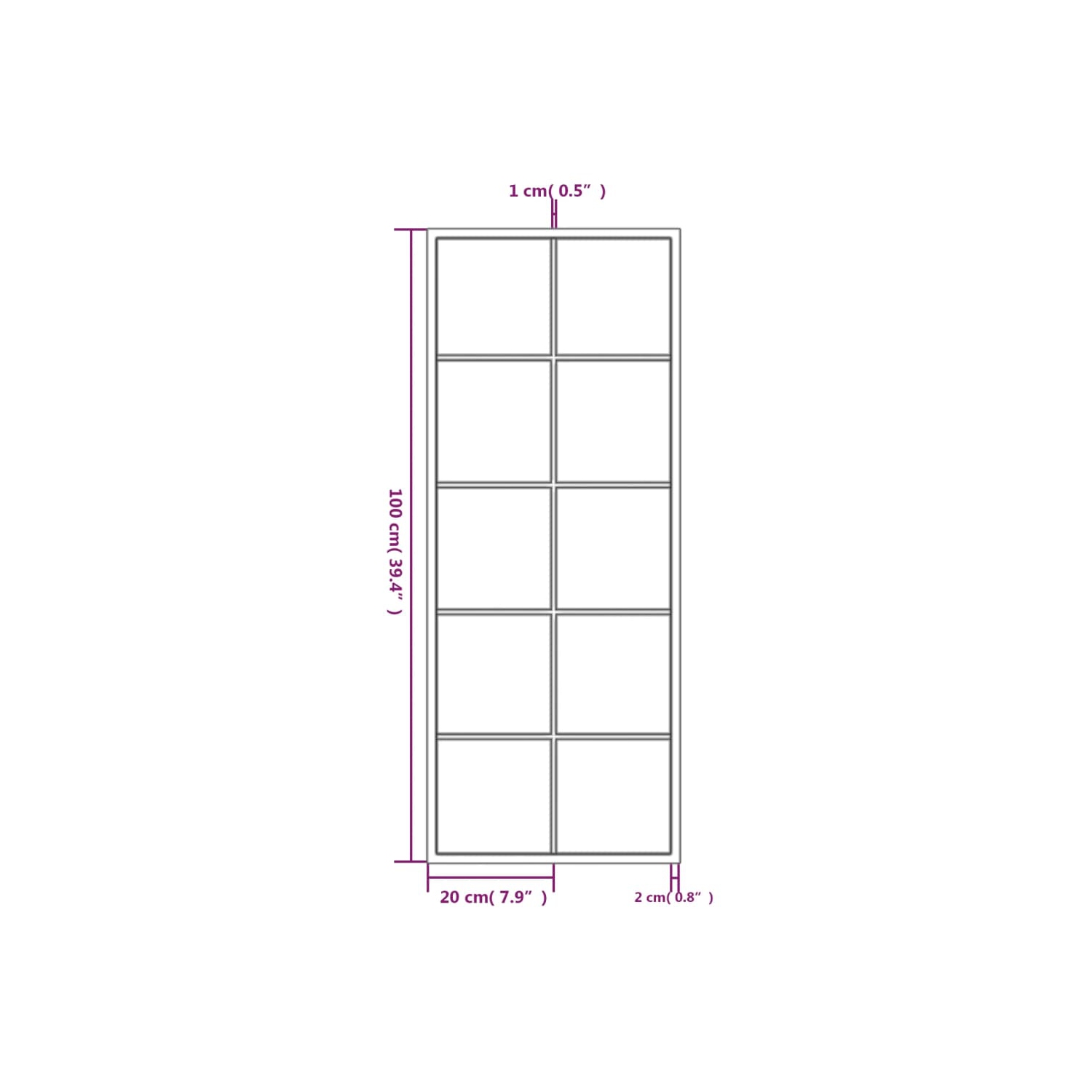 vidaXL Wall Mirrors 2 pcs Black 100x40 cm Metal