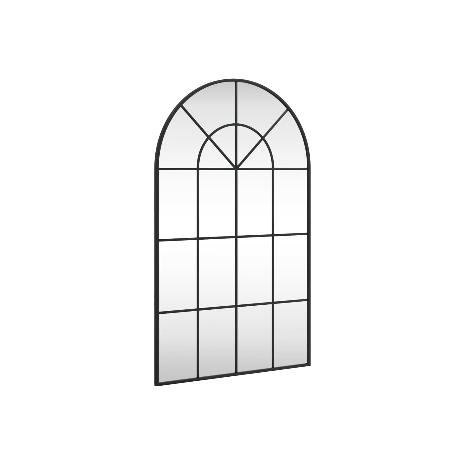 vidaXL Wall Mirror Black 60x100 cm Arch Iron