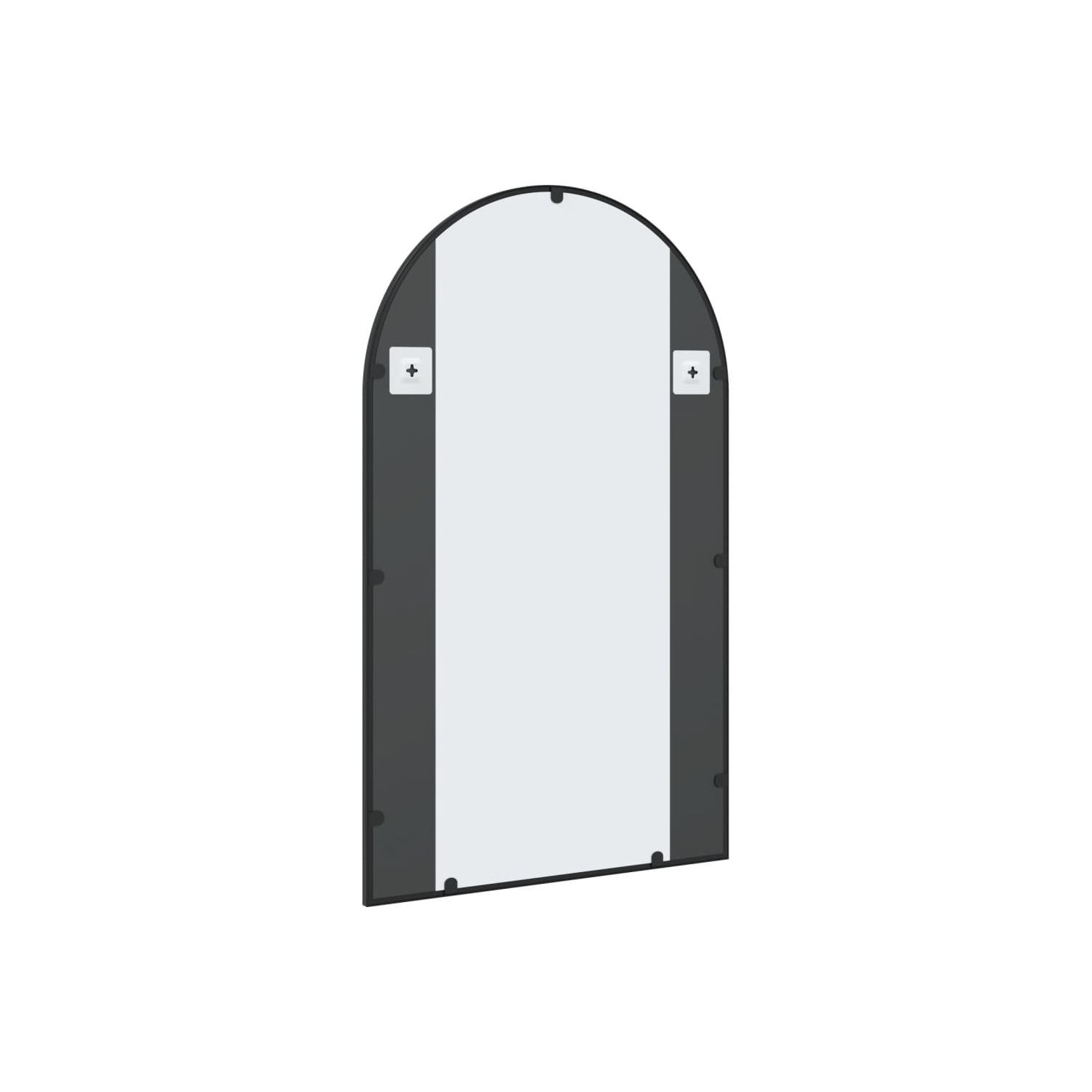 vidaXL Wall Mirror Black 60x100 cm Arch Iron