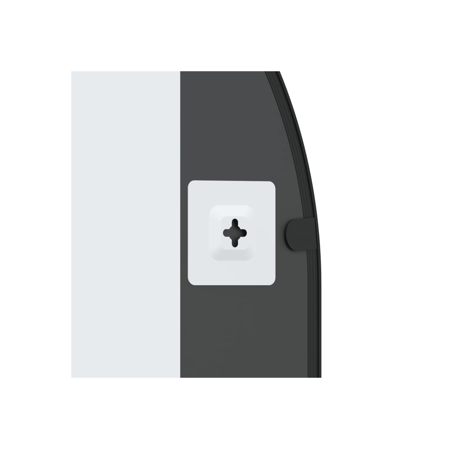 vidaXL Wall Mirror Black 60x100 cm Arch Iron