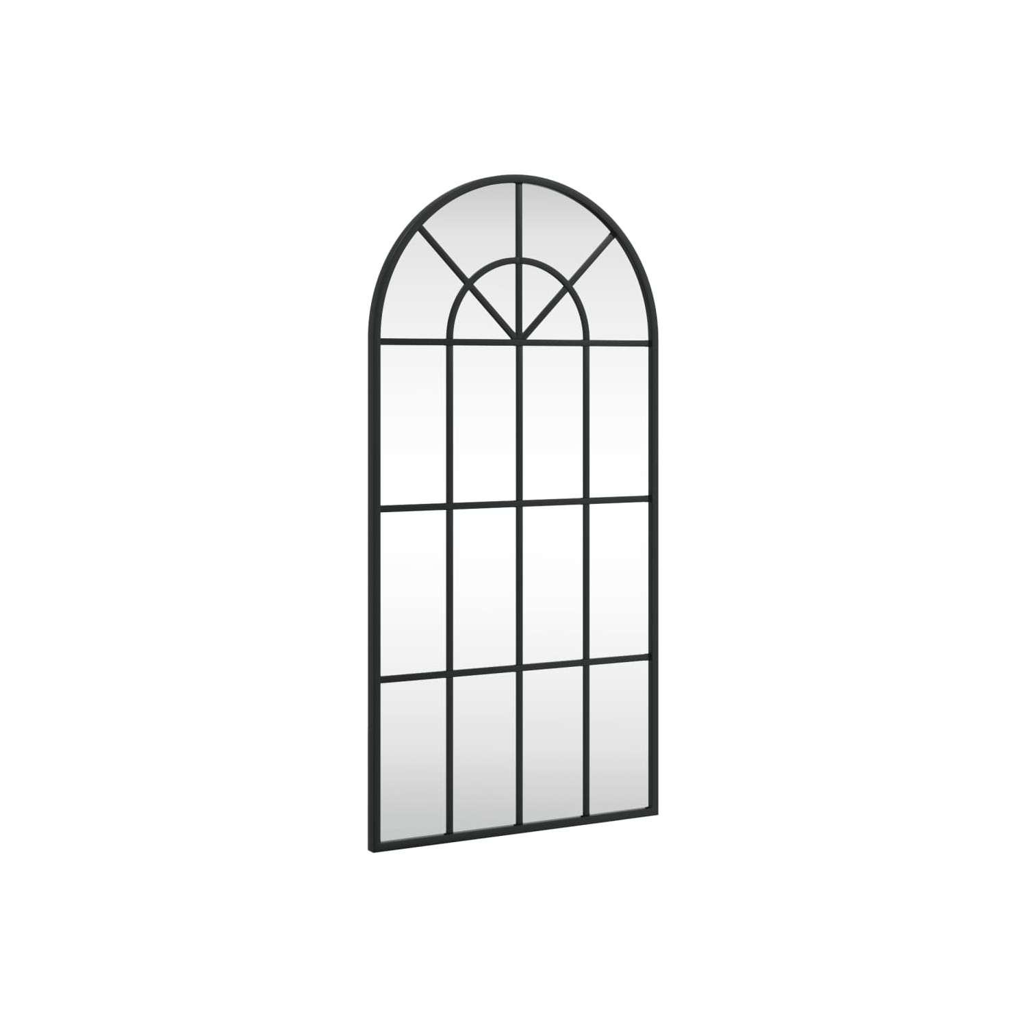 vidaXL Wall Mirror Black 40x80 cm Arch Iron