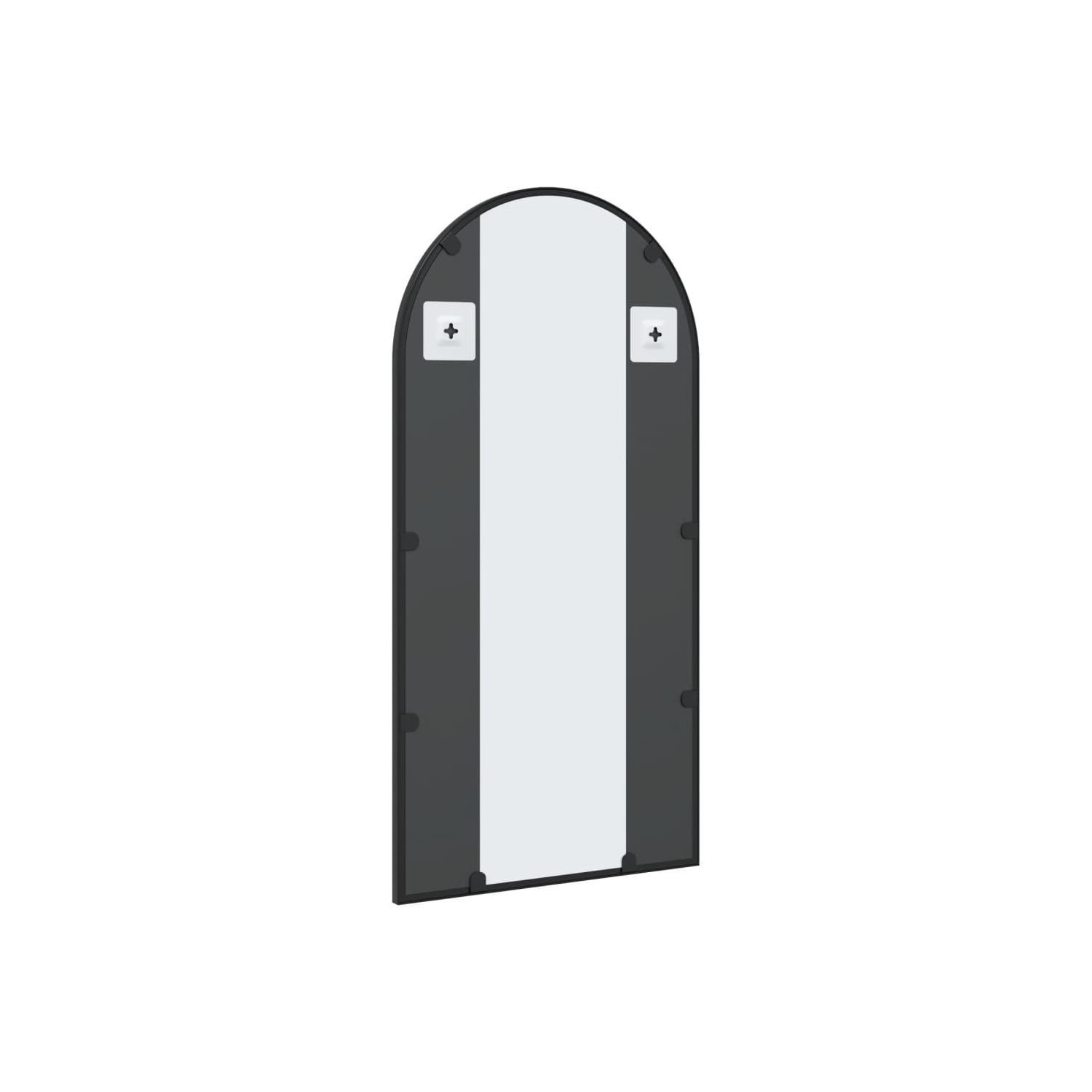 vidaXL Wall Mirror Black 40x80 cm Arch Iron