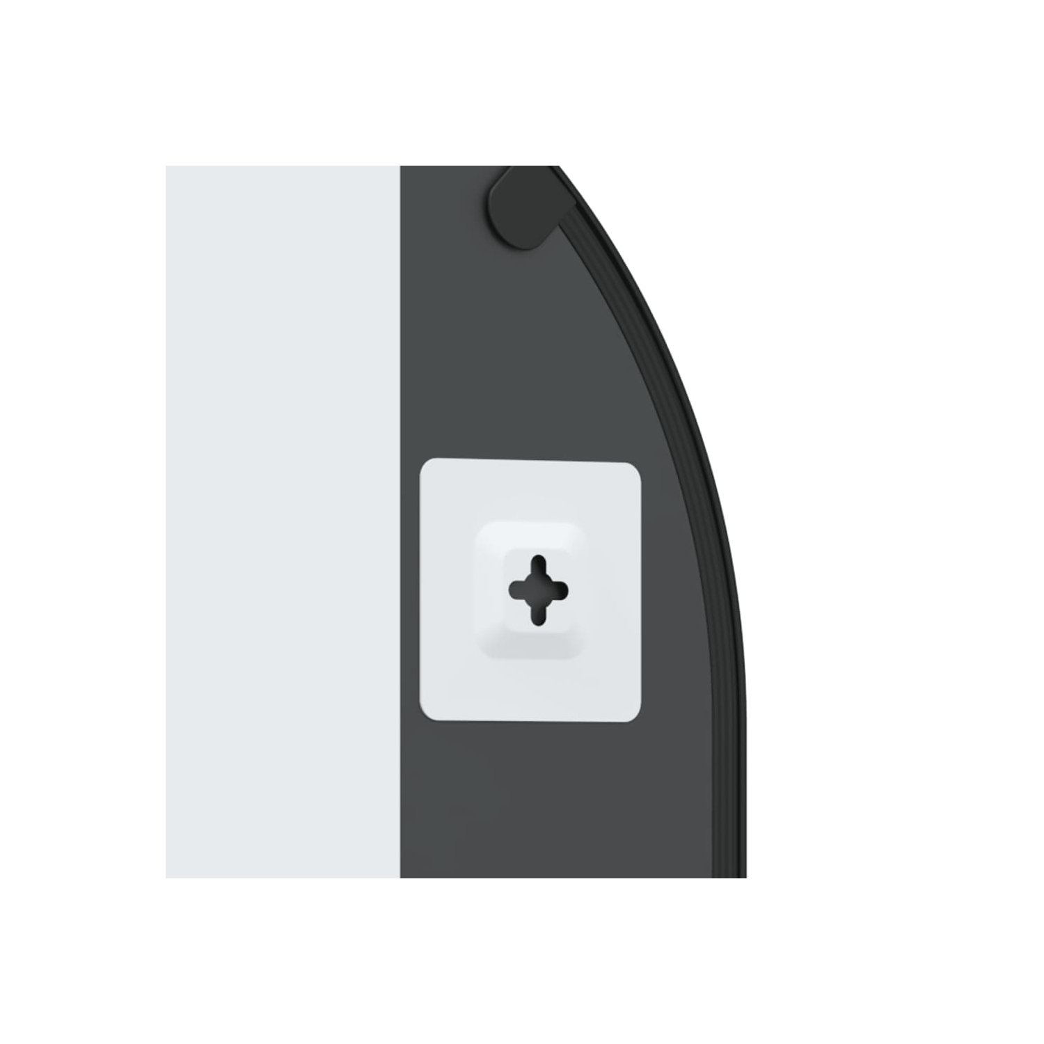 vidaXL Wall Mirror Black 40x80 cm Arch Iron