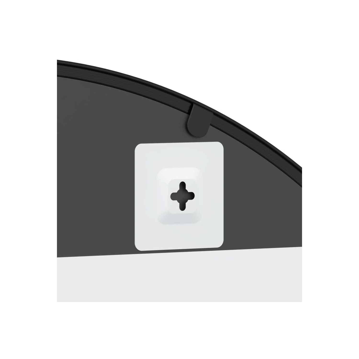 vidaXL Wall Mirror Black 80x40 cm Arch Iron