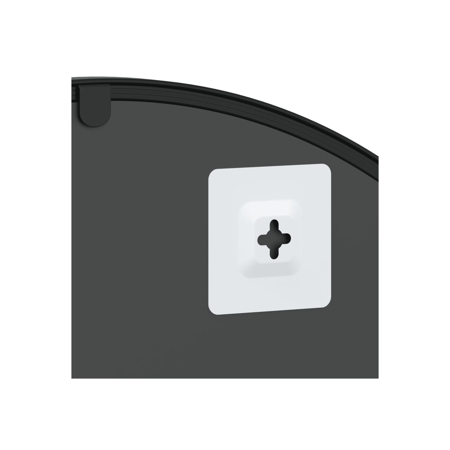 vidaXL Wall Mirror Black 60x30 cm Arch Iron