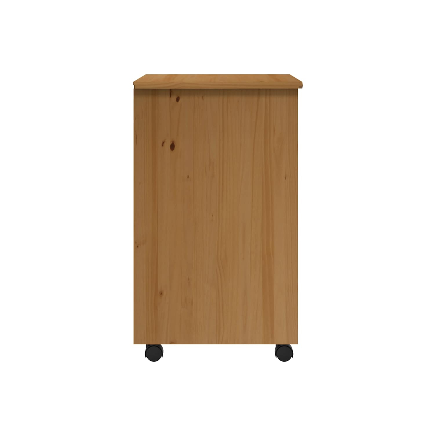 vidaXL MOSS 6-Drawer Chest with Wheels, Solid Pinewood, 20.9"x15.4"x25.8", Honey Brown