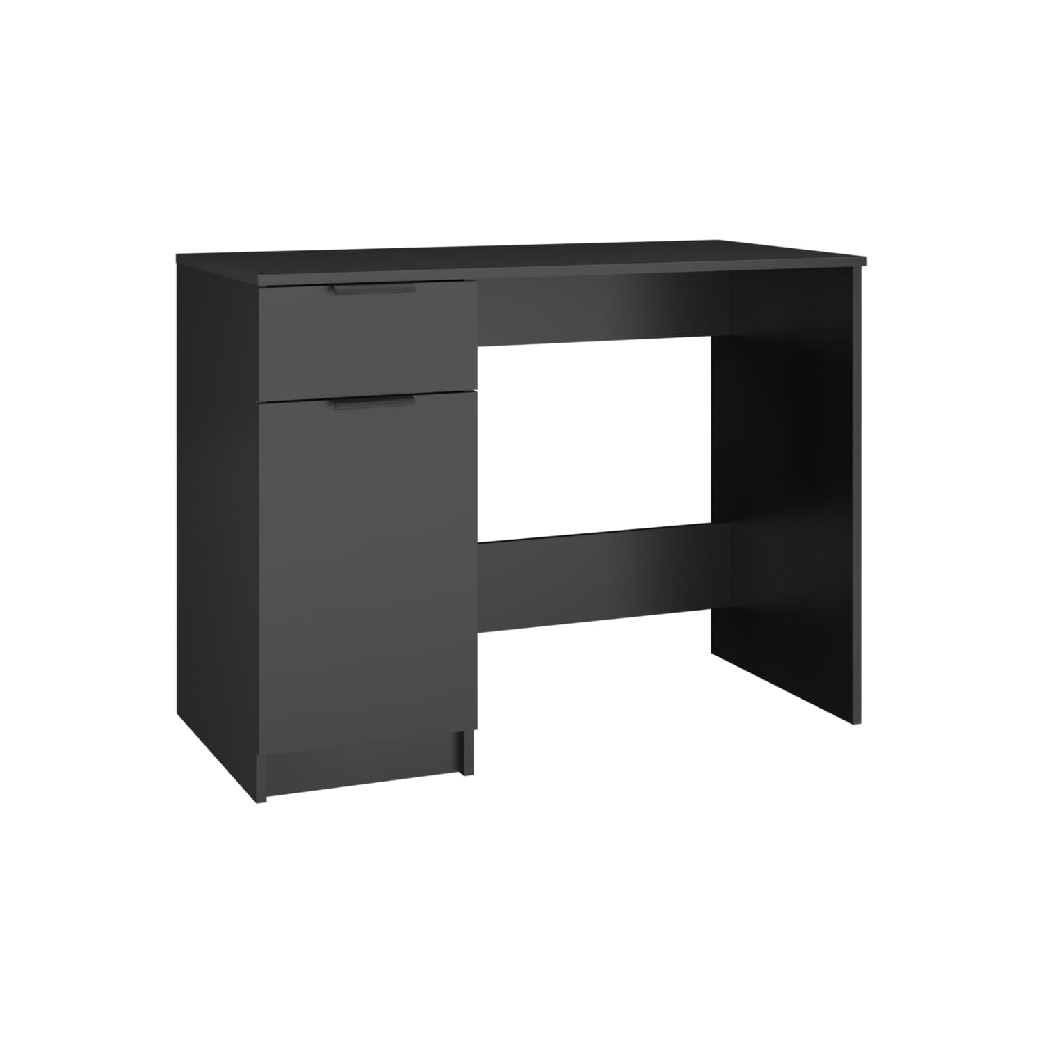 vidaXL Desk Black 100x50x75 cm Engineered Wood
