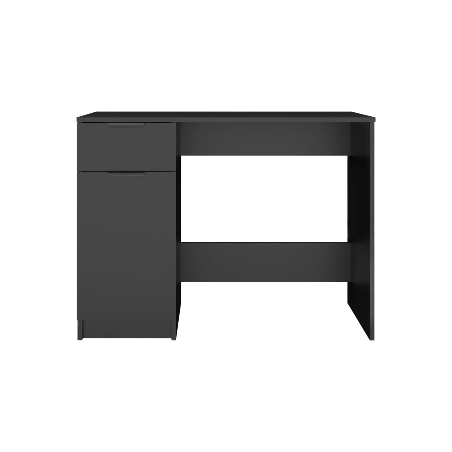 vidaXL Desk Black 100x50x75 cm Engineered Wood