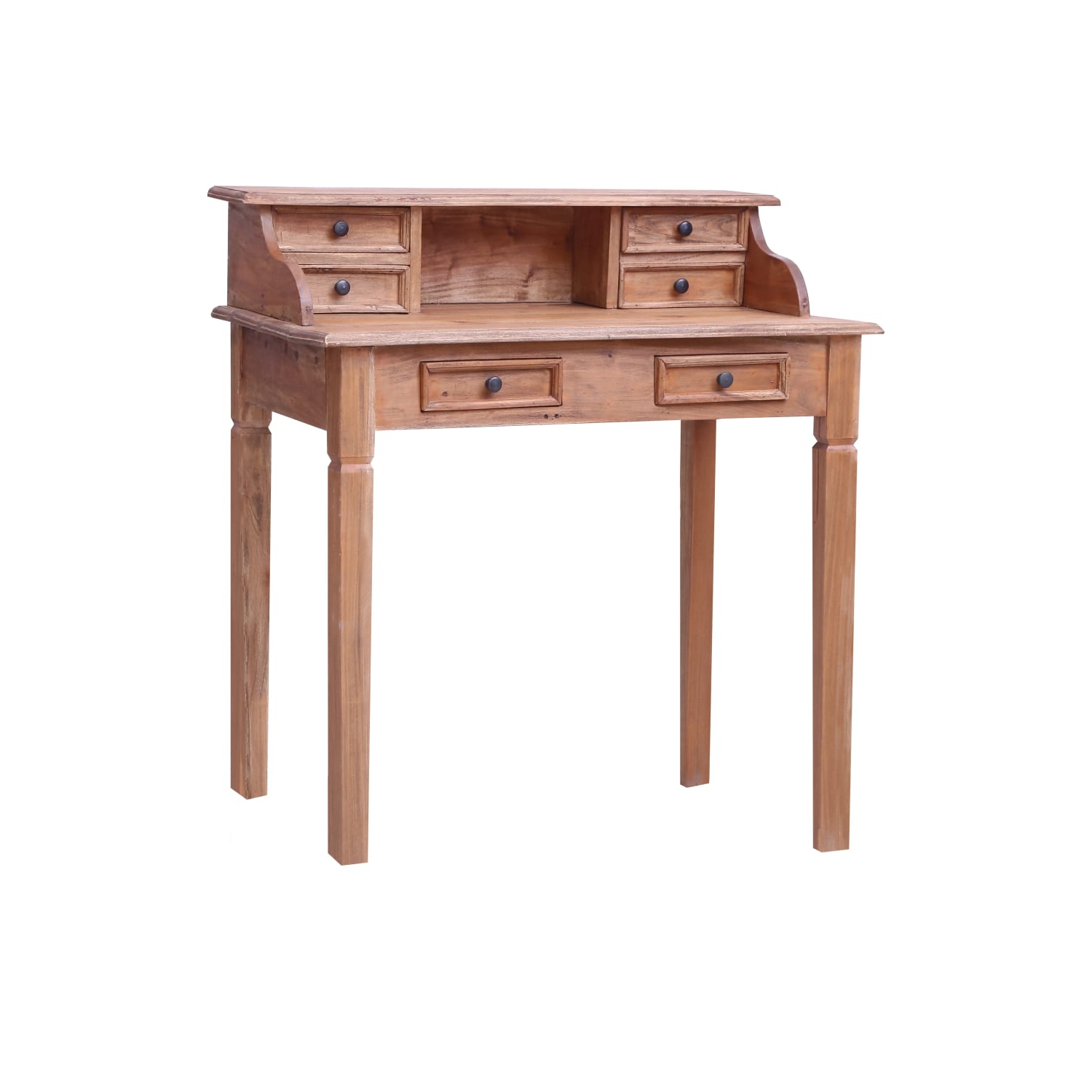 vidaXL Writing Desk with Drawers 90x50x101 cm Solid Mahogany Wood