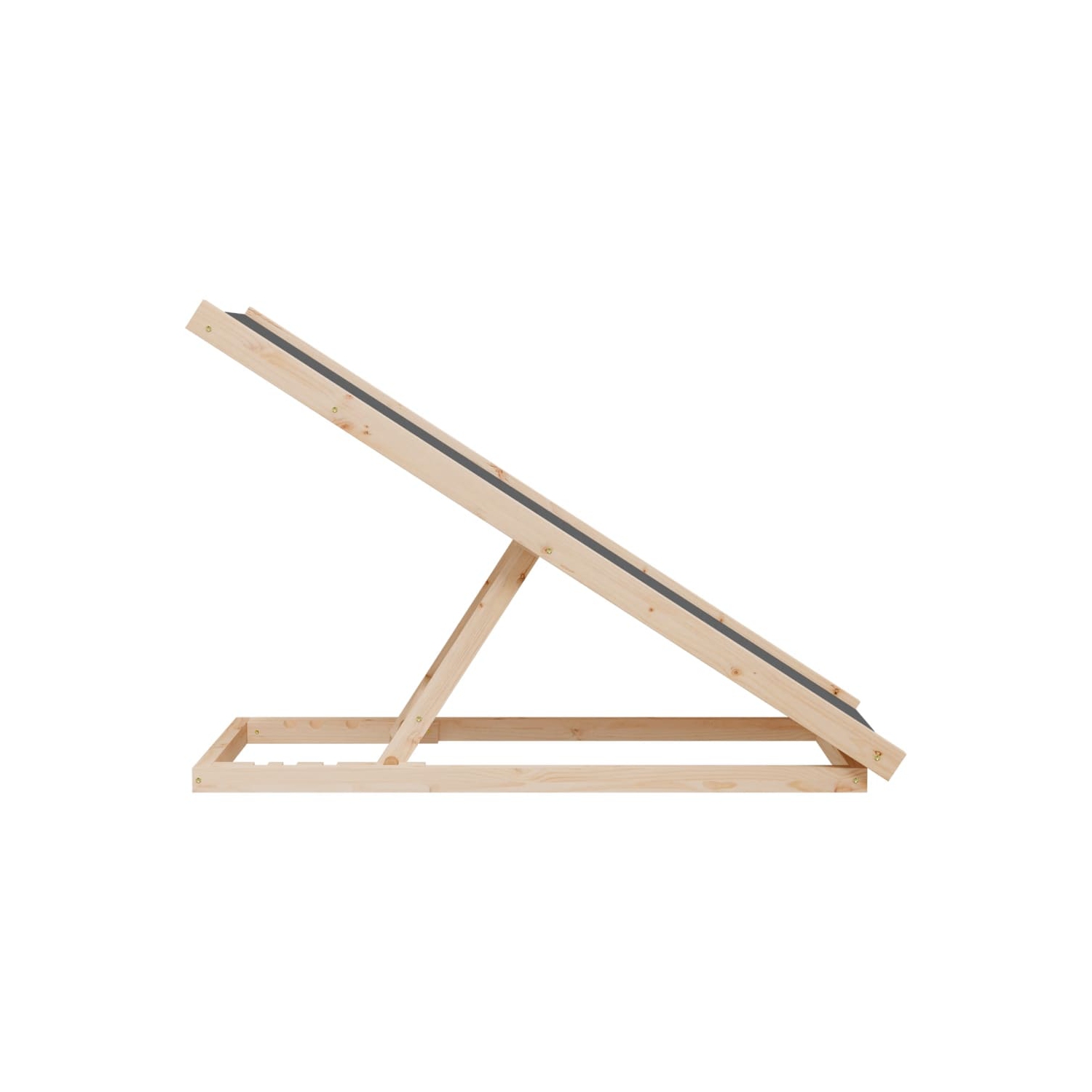 vidaXL Dog Ramp Grey 100x40 cm Solid Wood Fir