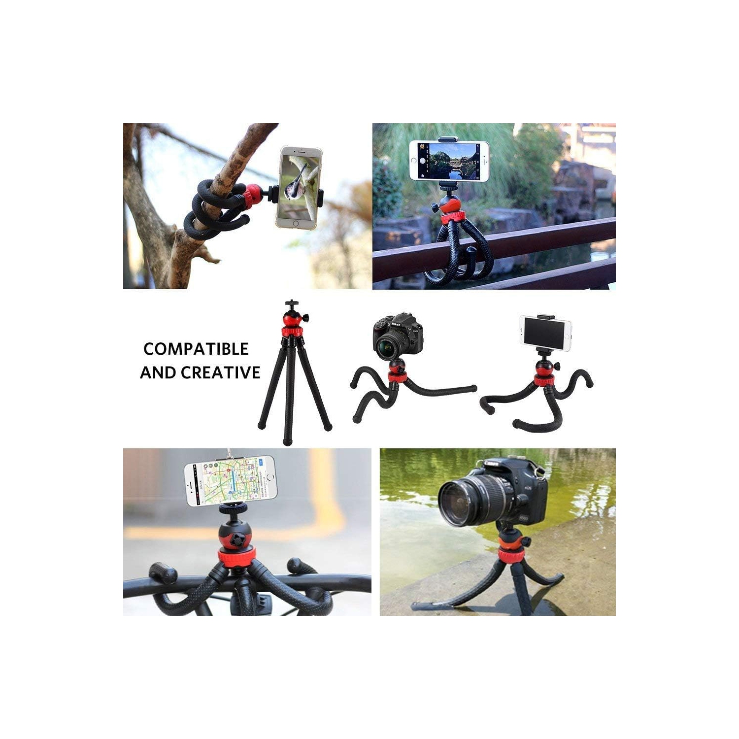 Flexible Tripod for iPhone & Cameras