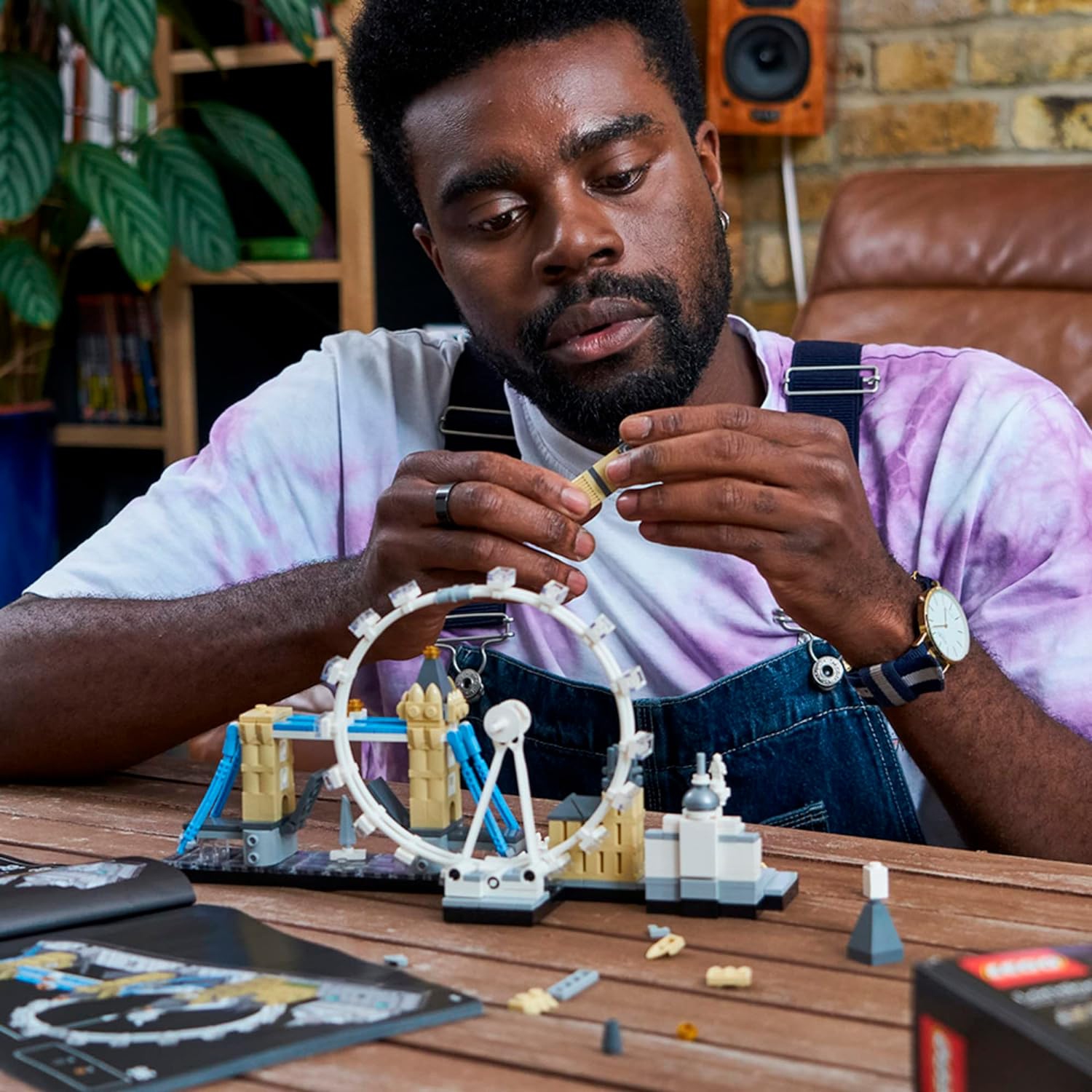 LEGO Architecture - Ensemble de construction de collection Skyline 21034 London avec London Eye, Big Ben et Tower Bridge, Office Home décor,