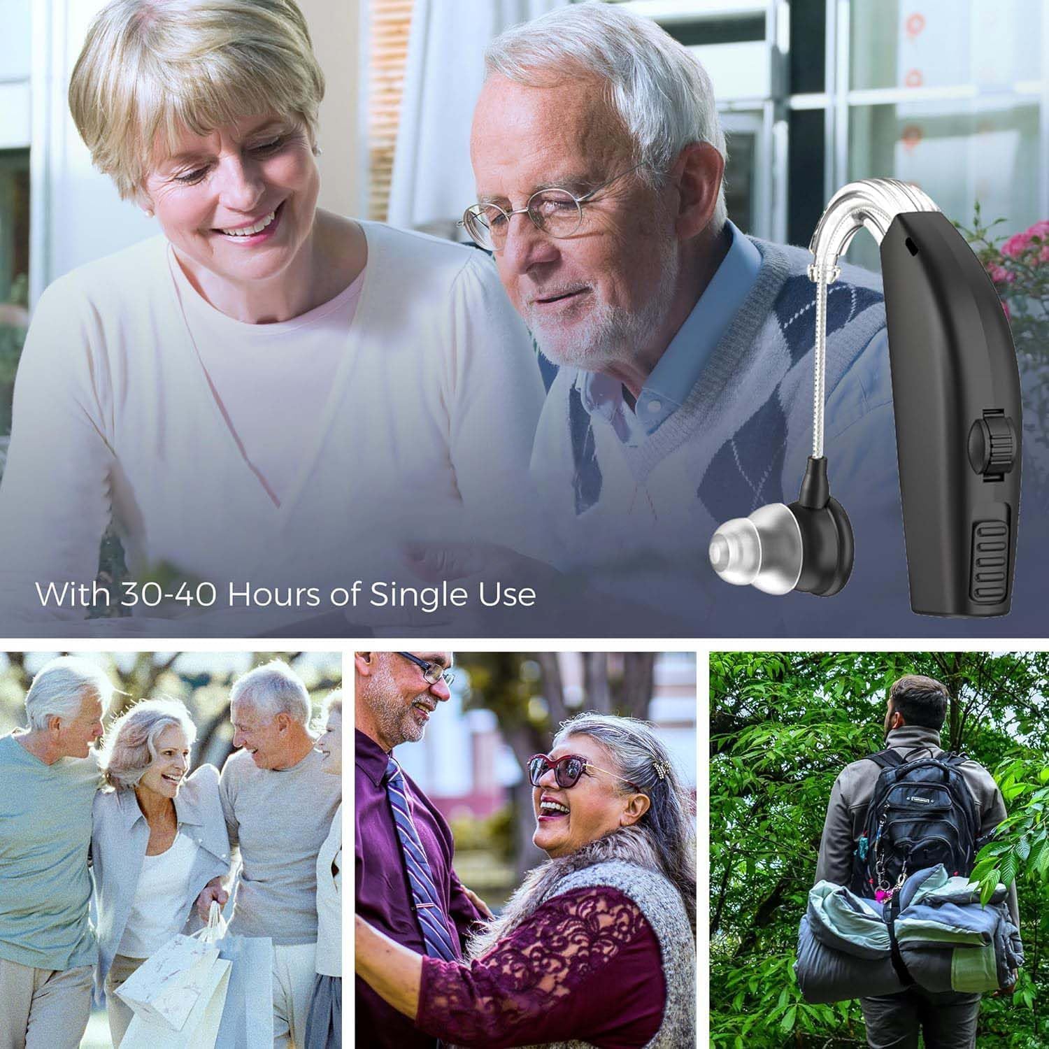 Amplificateur d'audition numérique - amplificateur d'amplification auditive personnel, amplificateur d'audition numérique rechargeable avec autonomie