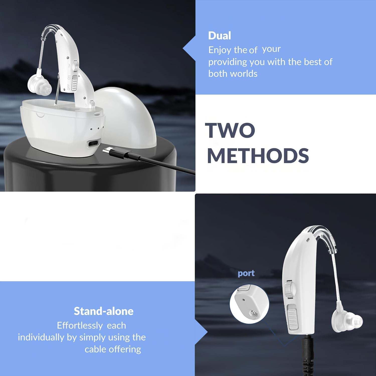 Amplificateur d'audition numérique - amplificateur d'amplification auditive personnel, amplificateur d'audition numérique rechargeable avec autonomie