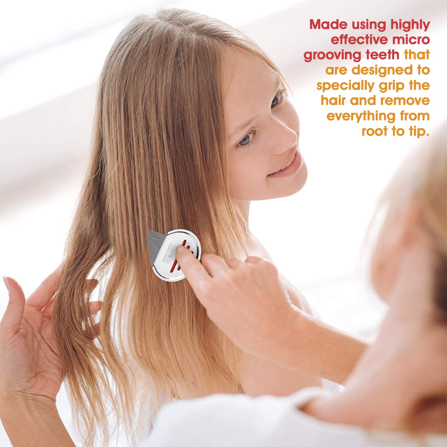 Lice Comb - Head Lice Treatment That's Individually Packaged Professional Stainless Steel Louse and Nit Combs Removes Eggs with Rounded Tips for