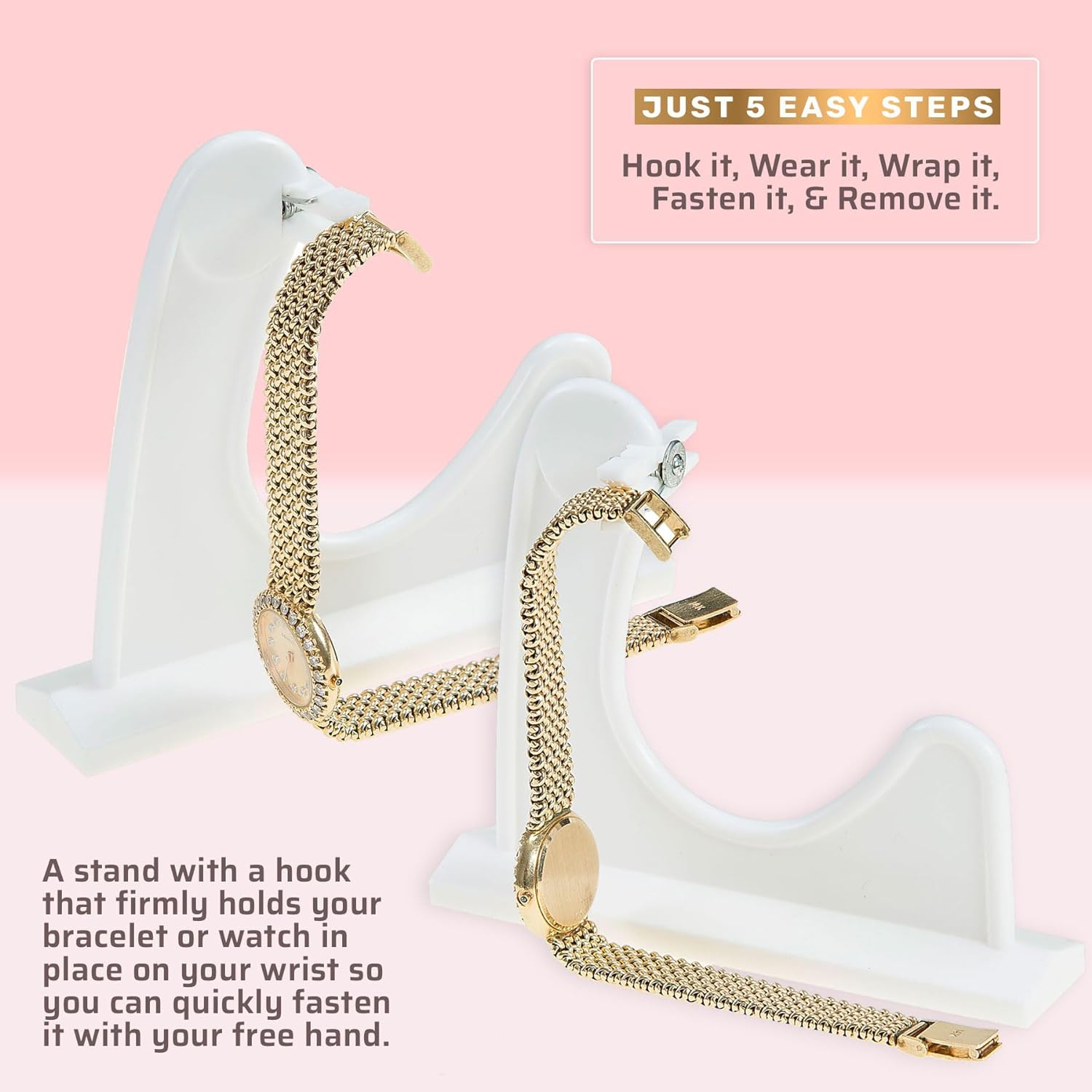 Medca Bracelet Buddy- Jewelry Helper Fastening Aid to Quickly Fasten and Unfasten Bracelets or Watches - 2 Pack