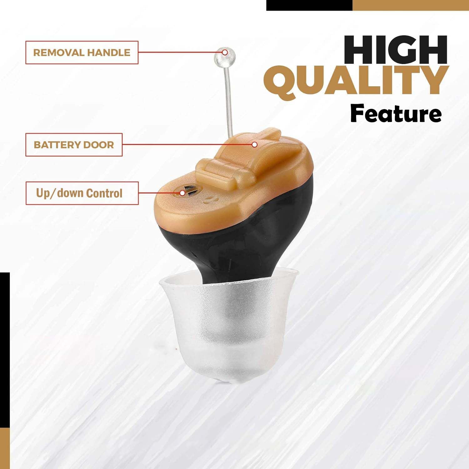 Premium Digital Hearing Amplifier - Invisible in Canal In-Ear Mini Sound Enhancer Set, Near-Invisible, Noise Cancelling, Sound Hearing Amplifier,