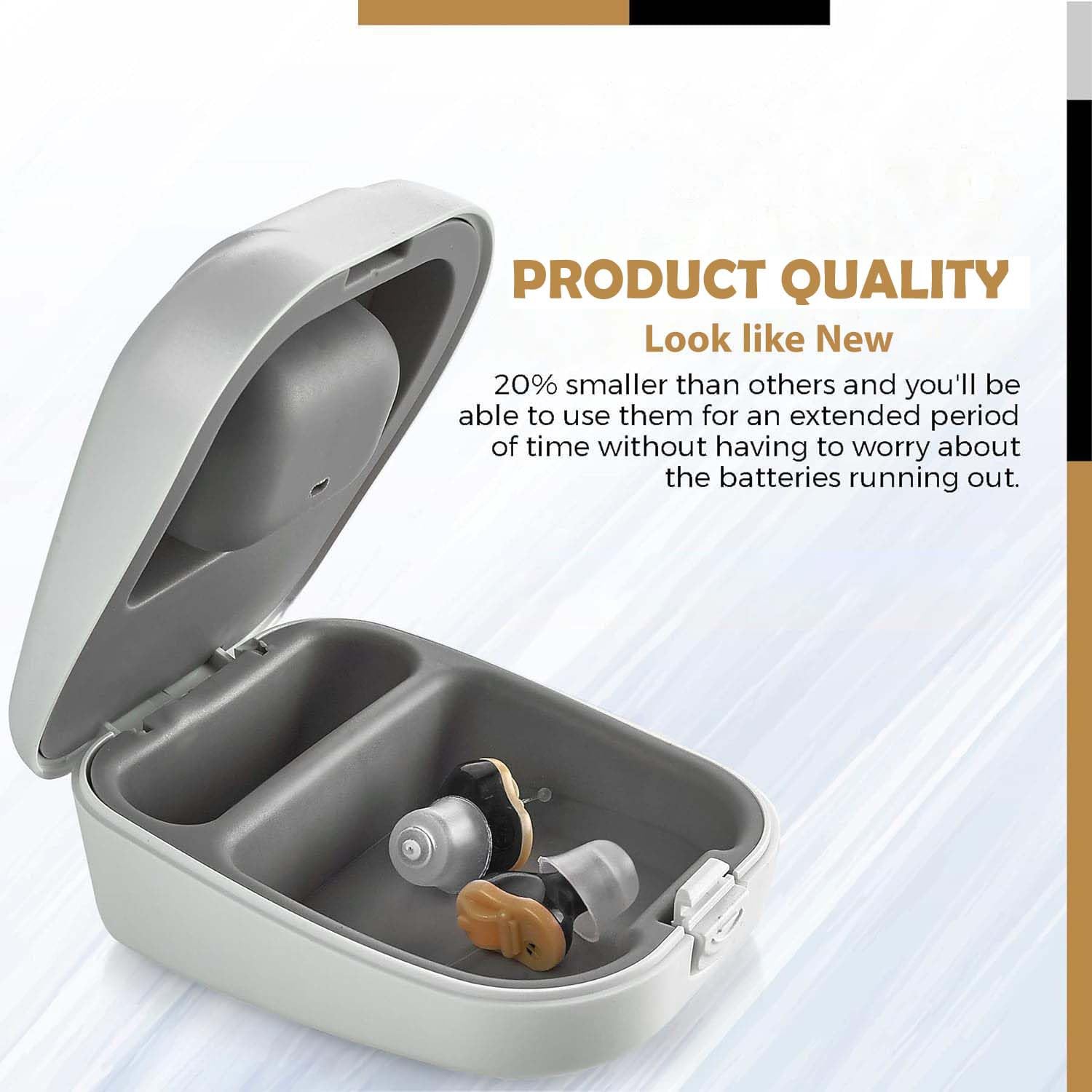 Premium Digital Hearing Amplifier - Invisible in Canal In-Ear Mini Sound Enhancer Set, Near-Invisible, Noise Cancelling, Sound Hearing Amplifier,