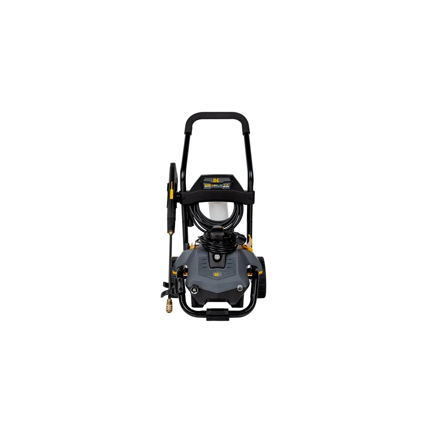 BE Electric Pressure Washer 2.300 lb/po² - pulvérisateur électrique de 1,7 gal/min avec moteur de mise en situation et pompe axiale AR