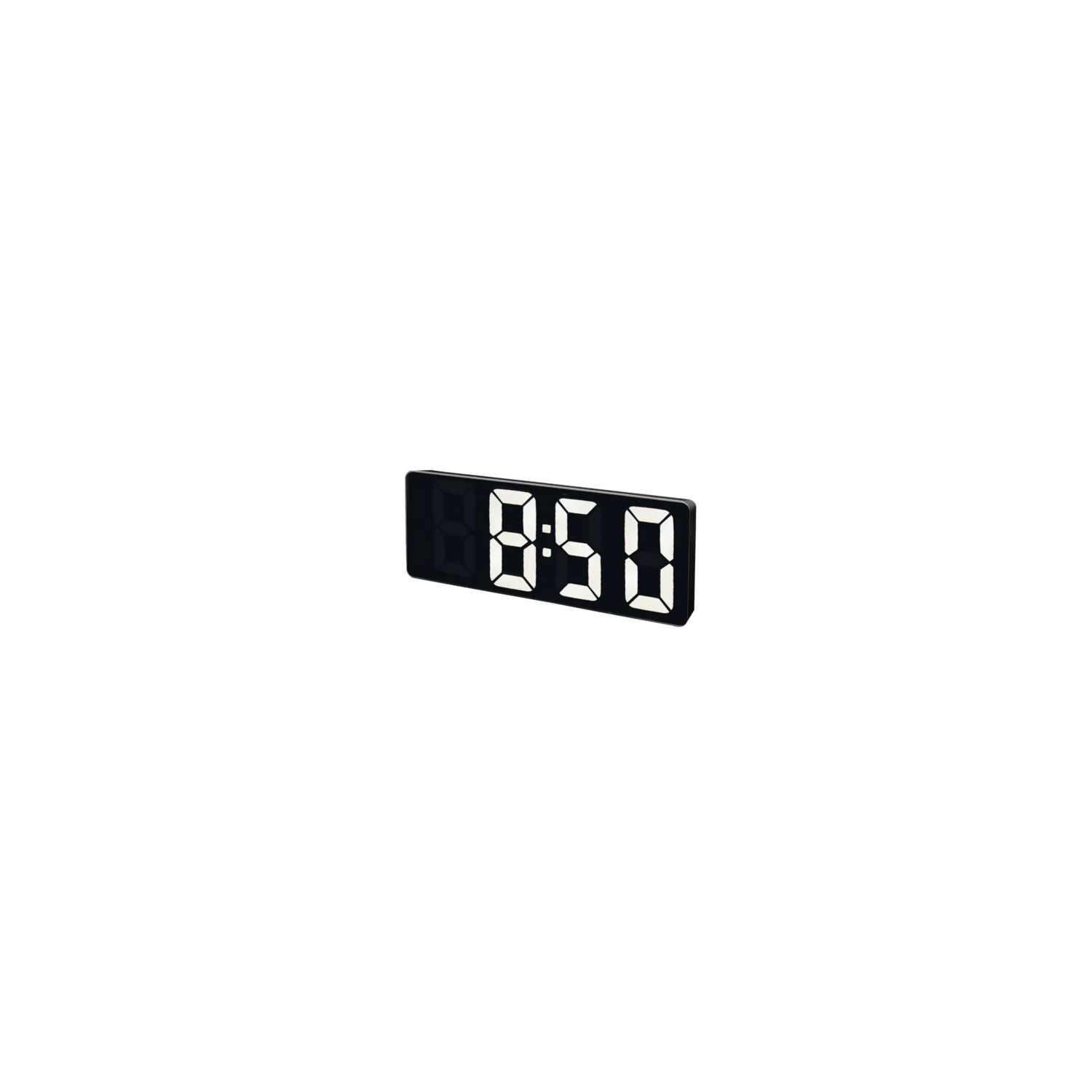 LED display clock - 5 IN 1 upgraded digital Alarm clock, with indoor temperature display, calendar, and brightness control - Black