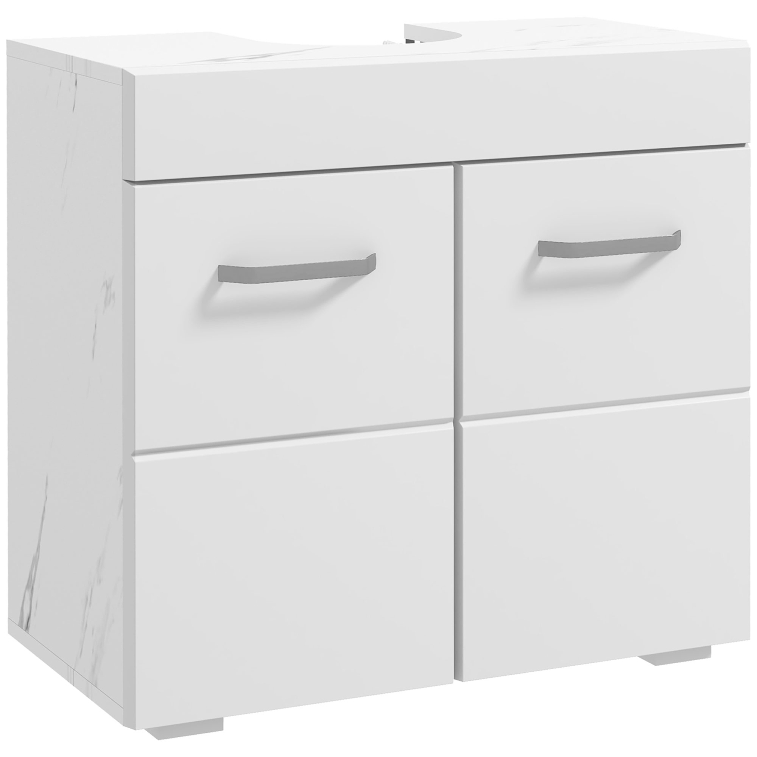  kleankin Pedestal Sink Storage Cabinet, Under Sink Cabinet, Bathroom  Vanity Cabinet with U-Shape and Adjustable Internal Shelf, White : Tools &  Home Improvement