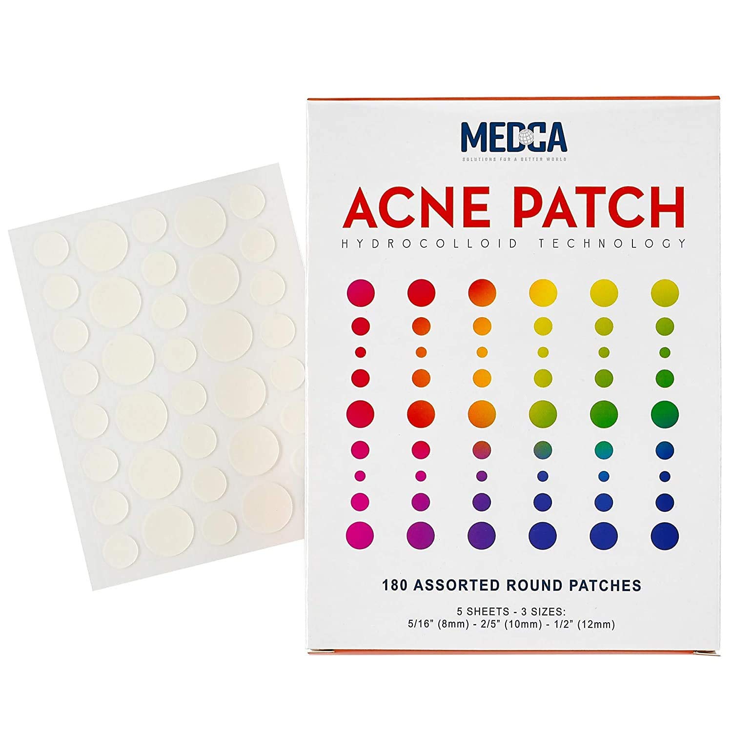 Acne Pimple Patch - Hydrocolloid Bandages Absorbing Covers in Two Universal Sizes, Acne Spot Treatment Care for Face & Skin Spot , Reduces Pimples