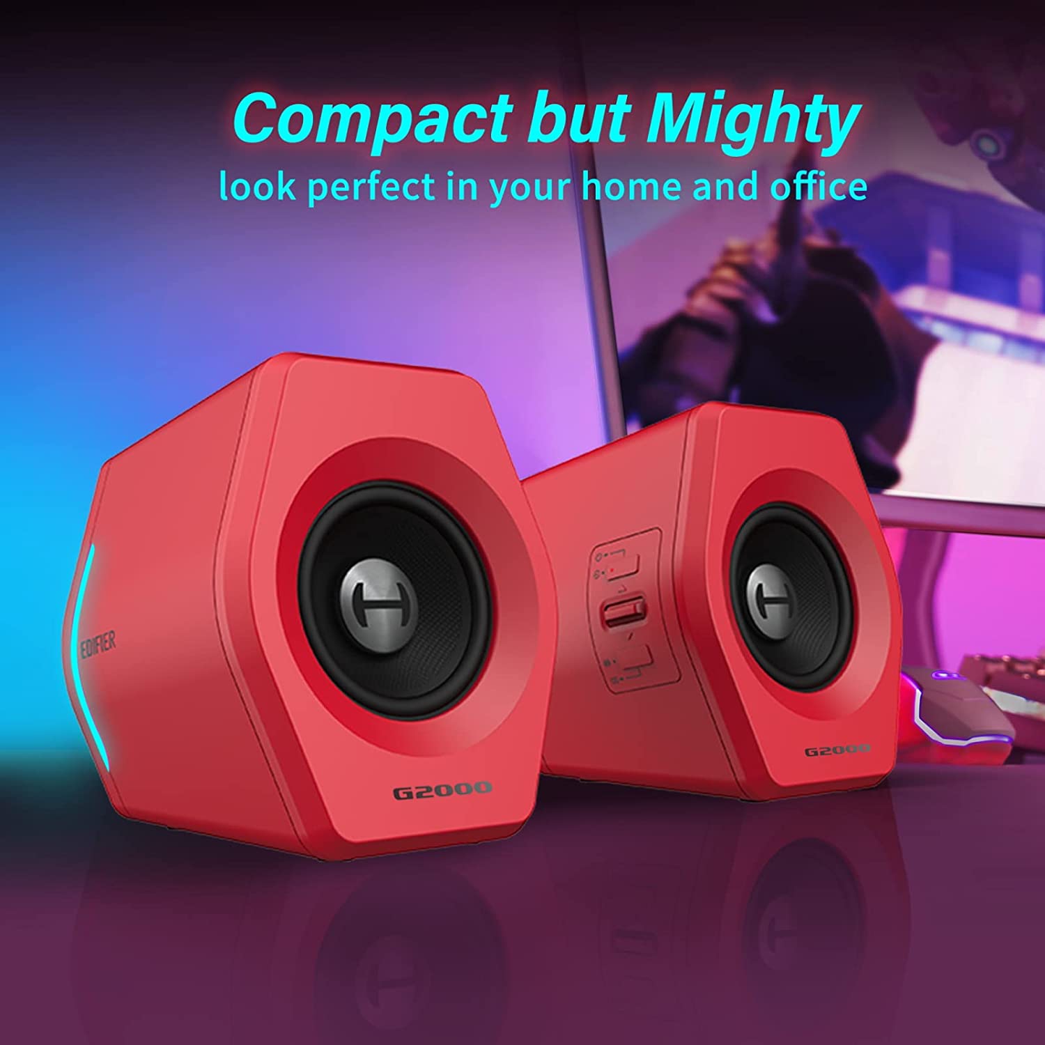 Edifier Hecate G2000 32W RGB Gaming Computer Speakers – Red