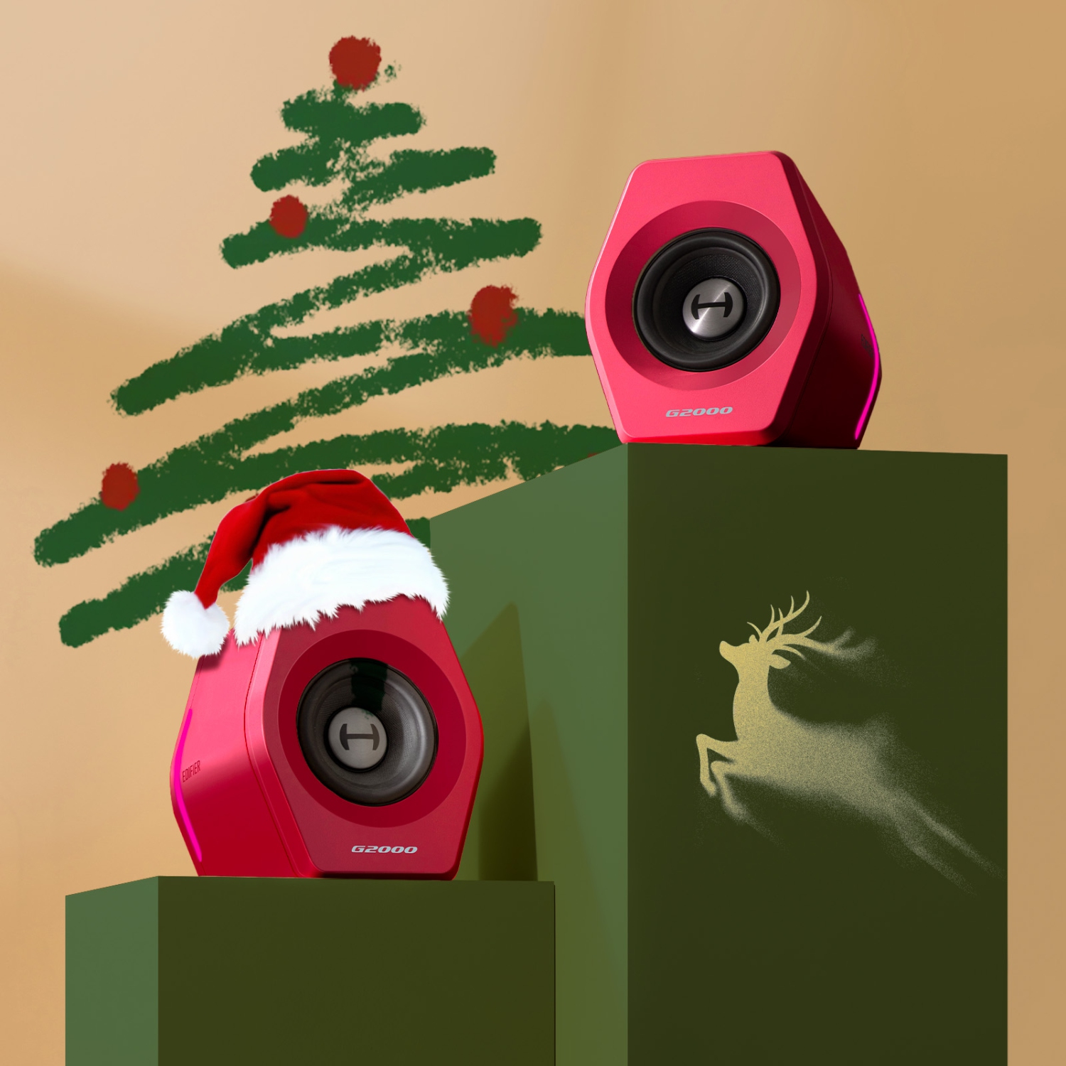 Edifier Hecate G2000 32W RGB Gaming Computer Speakers – Red