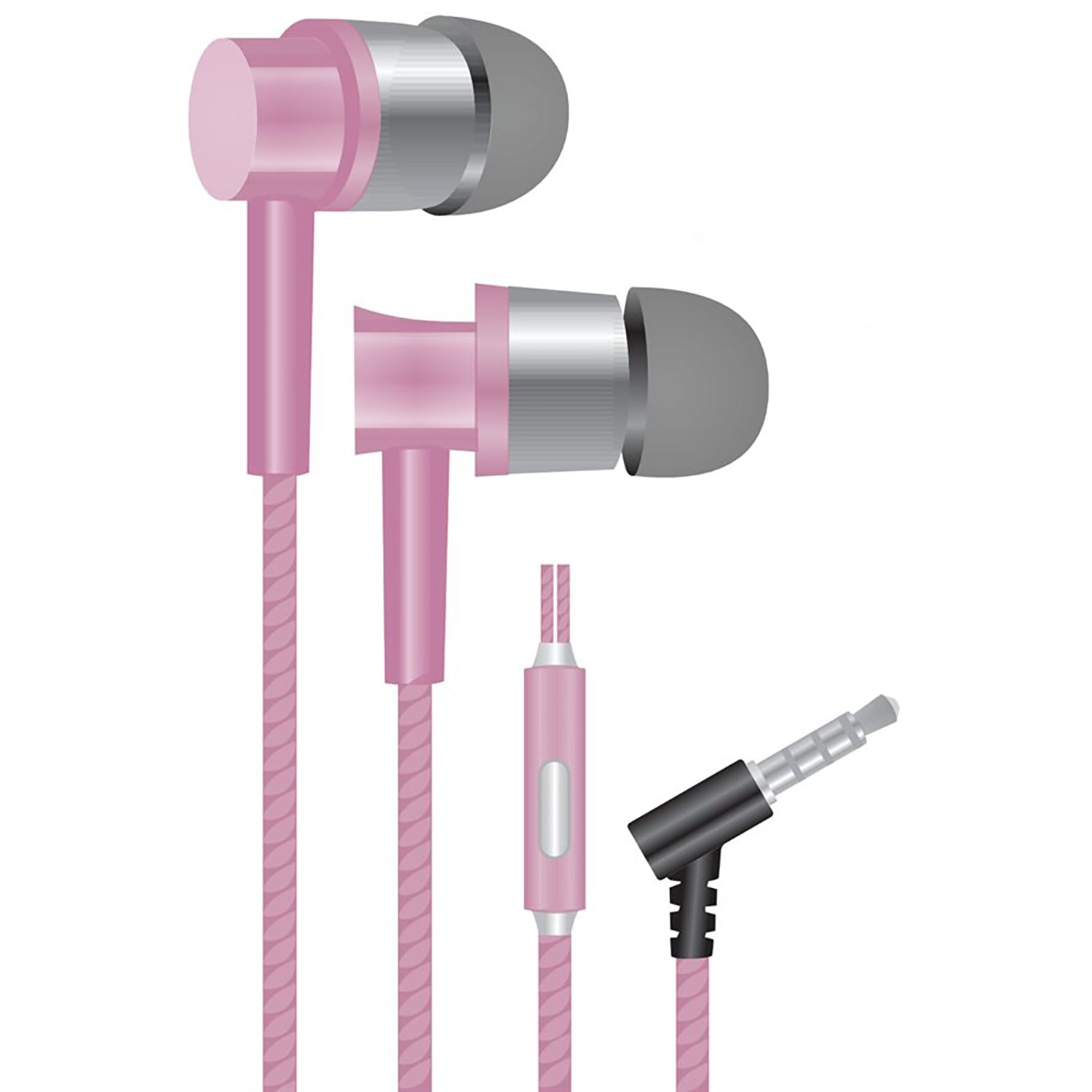 Escape - Stereo In-Ear Headphones, Noise Reduction, Integrated Microphone, Pink