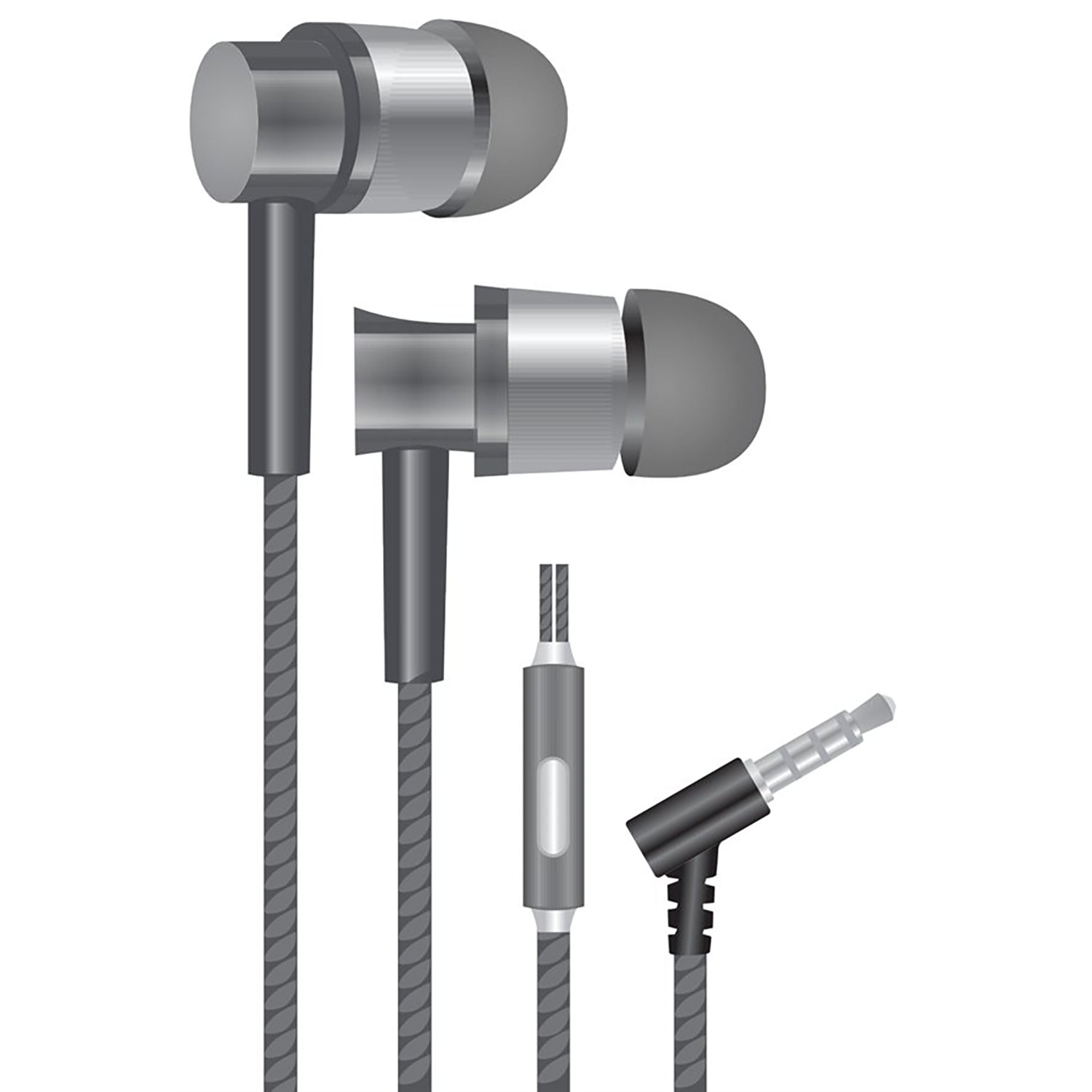 Escape - Stereo In-Ear Headphones, Noise Reduction, Integrated Microphone, Grey
