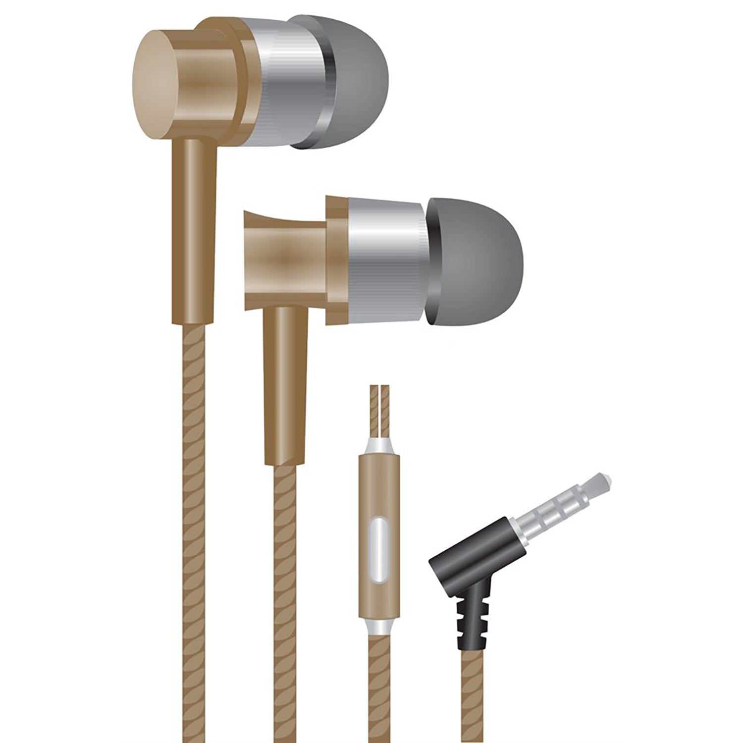 Escape - Stereo In-Ear Headphones, Noise Reduction, Integrated Microphone, Gold