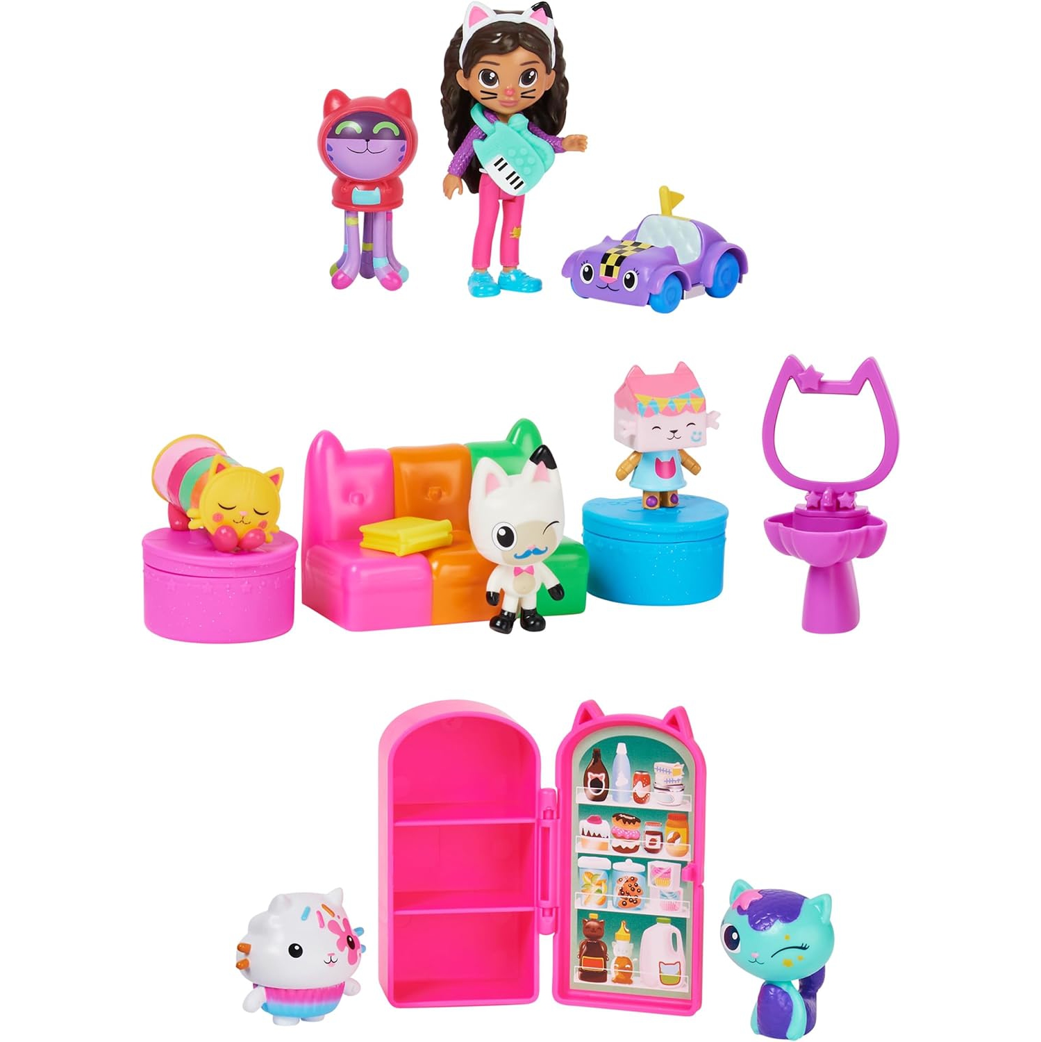 Gabby’s Dollhouse, Surprise Pack, Toy Figures and Dollhouse Furniture, Kids Toys for Girls and Boys Ages 3 and up