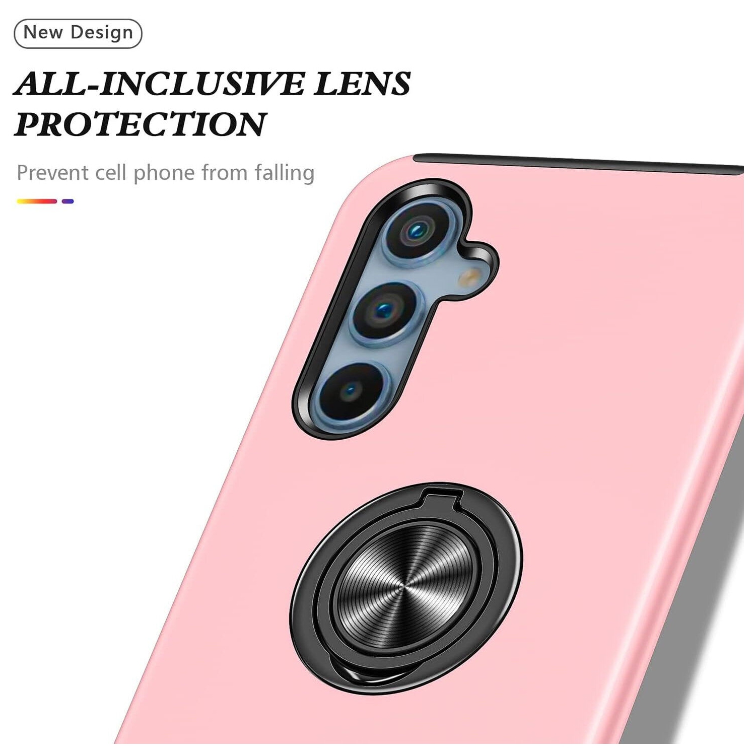 XCRS Dual-Layer Slim Design Armor Protection Cover, Built-in Magnetic Ring, Swirl Rotating Kickstand for Hands-Free View, Drop Protection Case for