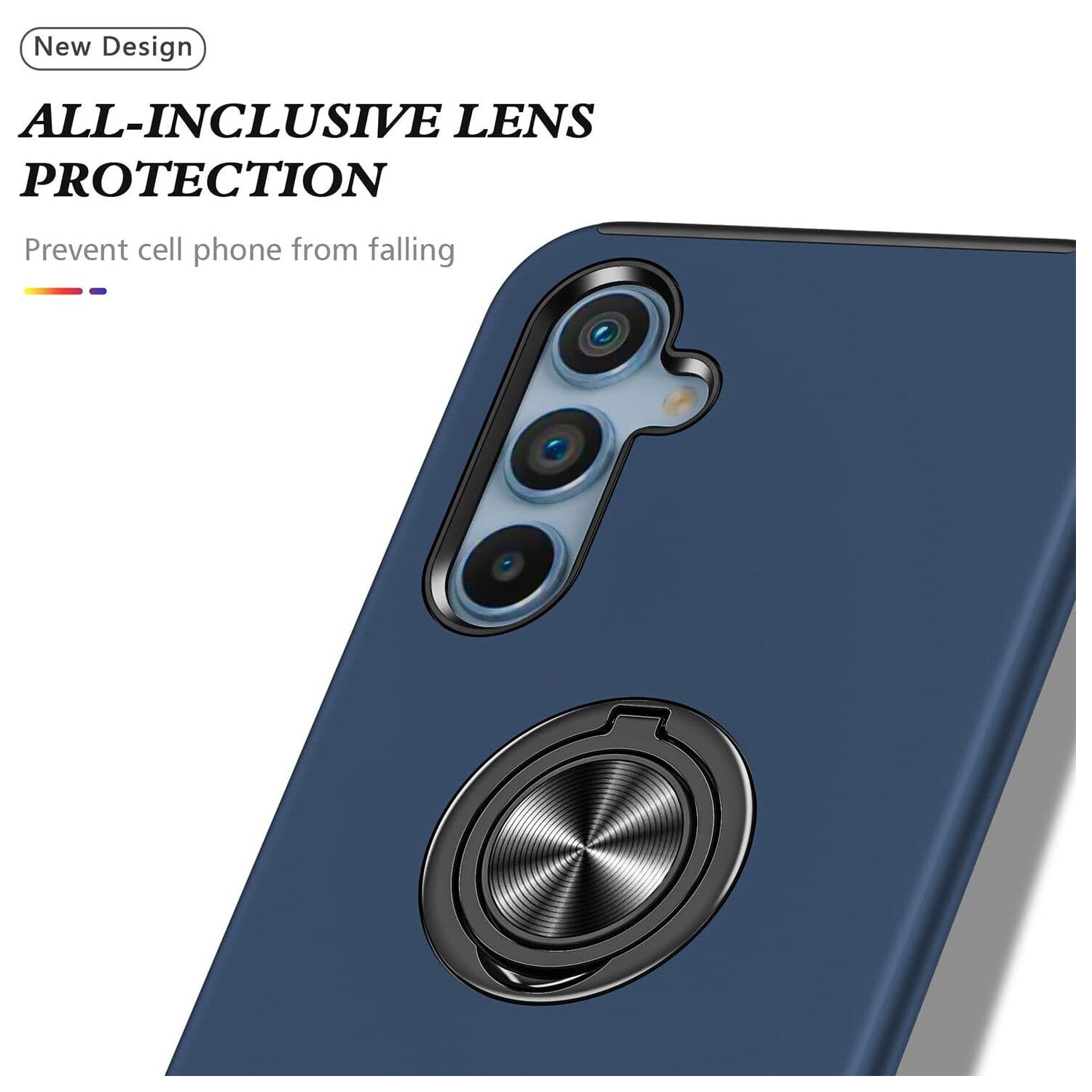 XCRS Dual-Layer Slim Design Armor Protection Cover, Built-in Magnetic Ring, Swirl Rotating Kickstand for Hands-Free View, Drop Protection Case for